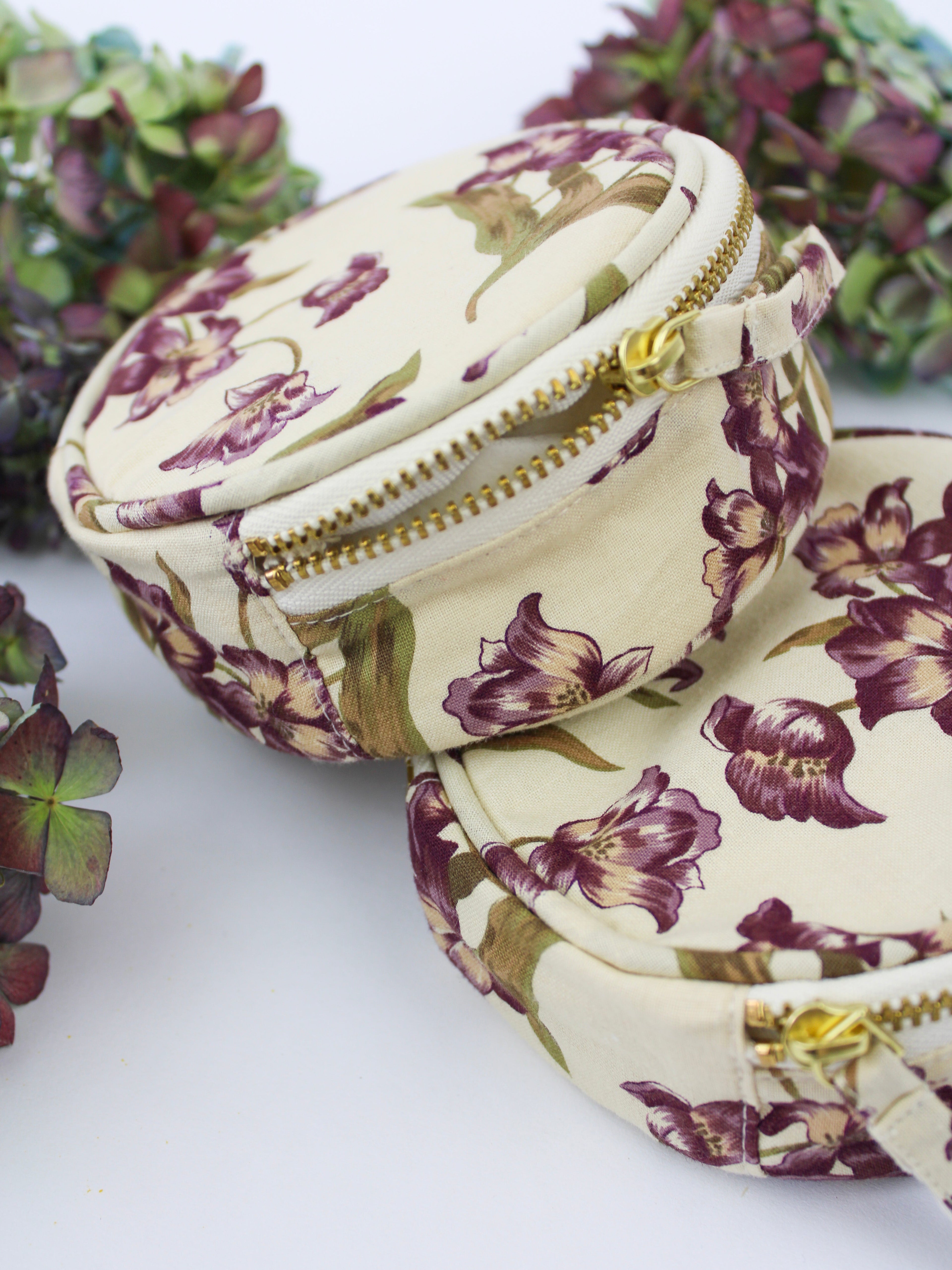 Purple Tulip Jewelry Pouch