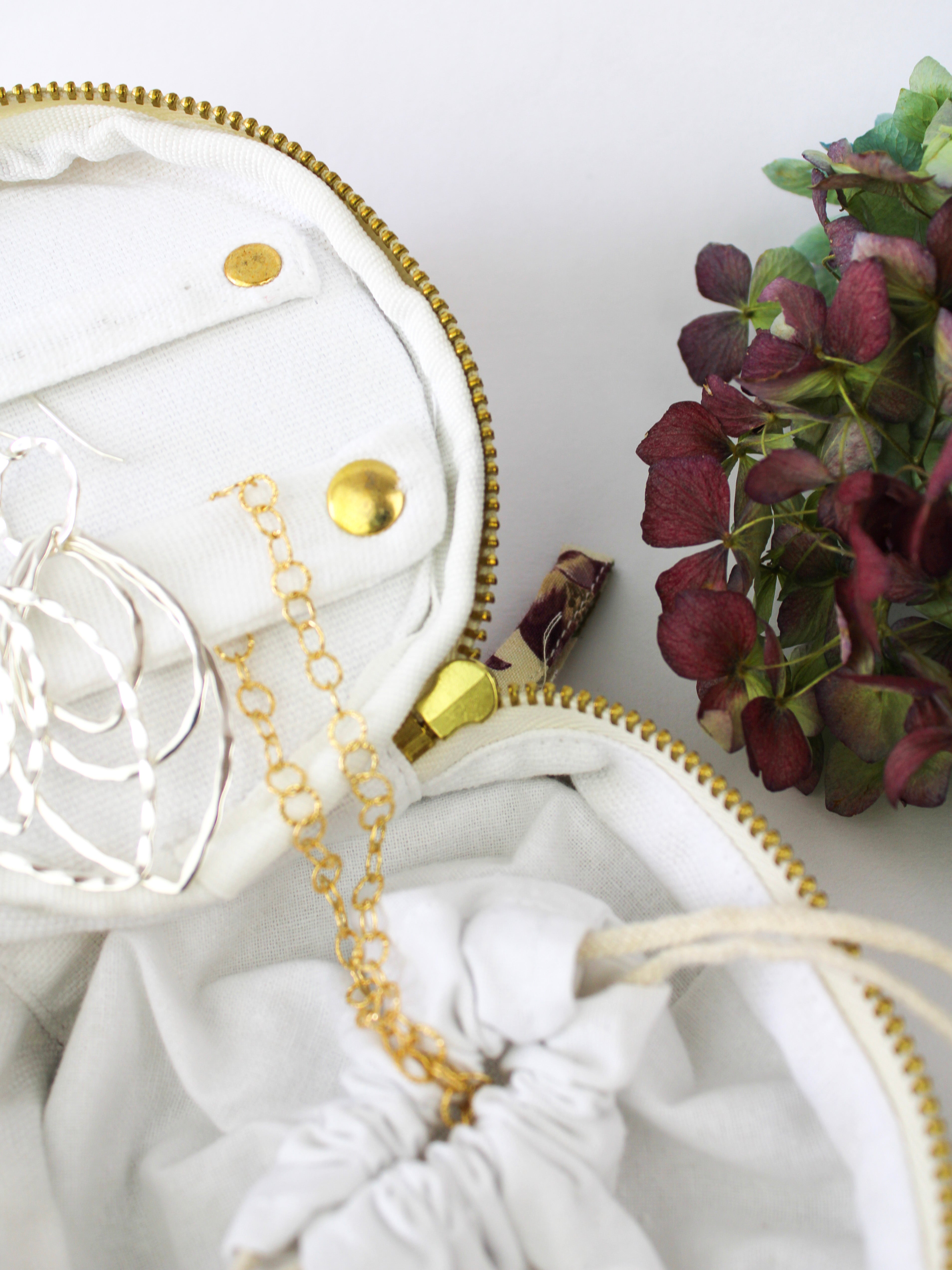 Purple Tulip Jewelry Pouch