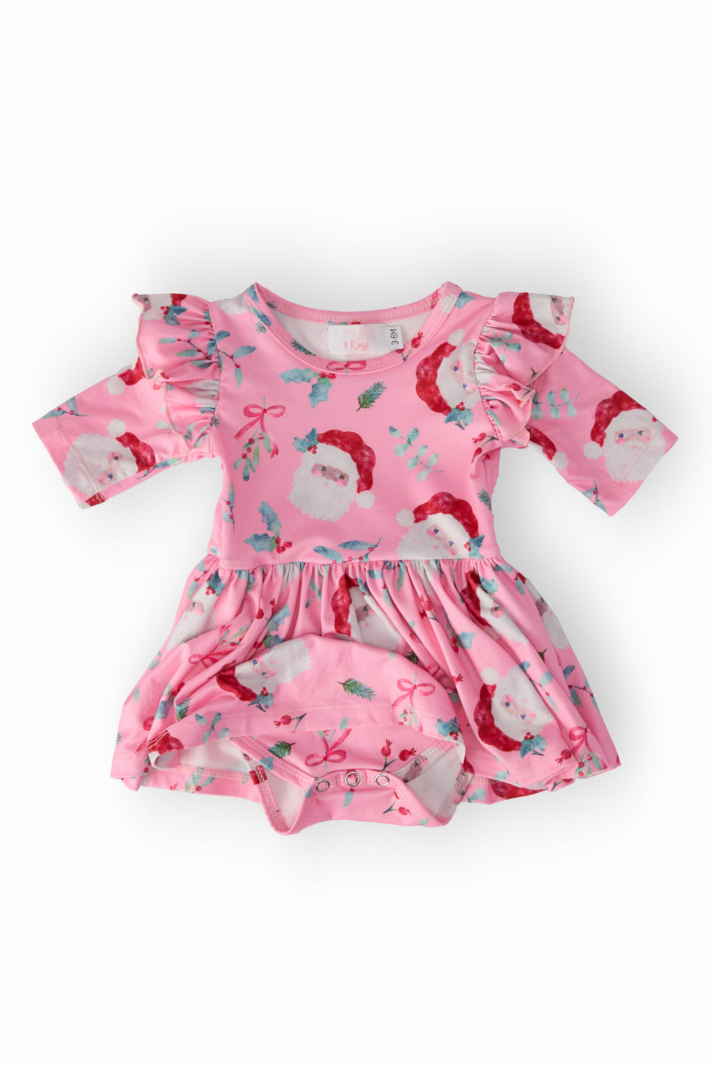 Jolly Old Saint Nick Twirl Flutter Bodysuit