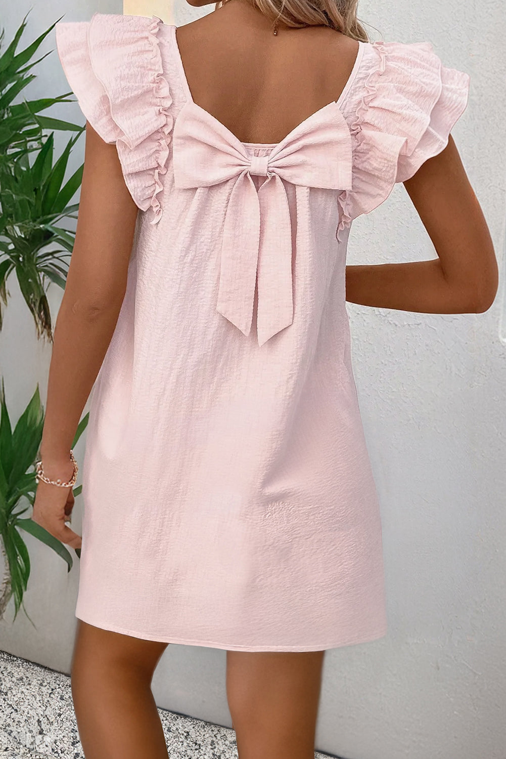 Pink Bow Mini Dress