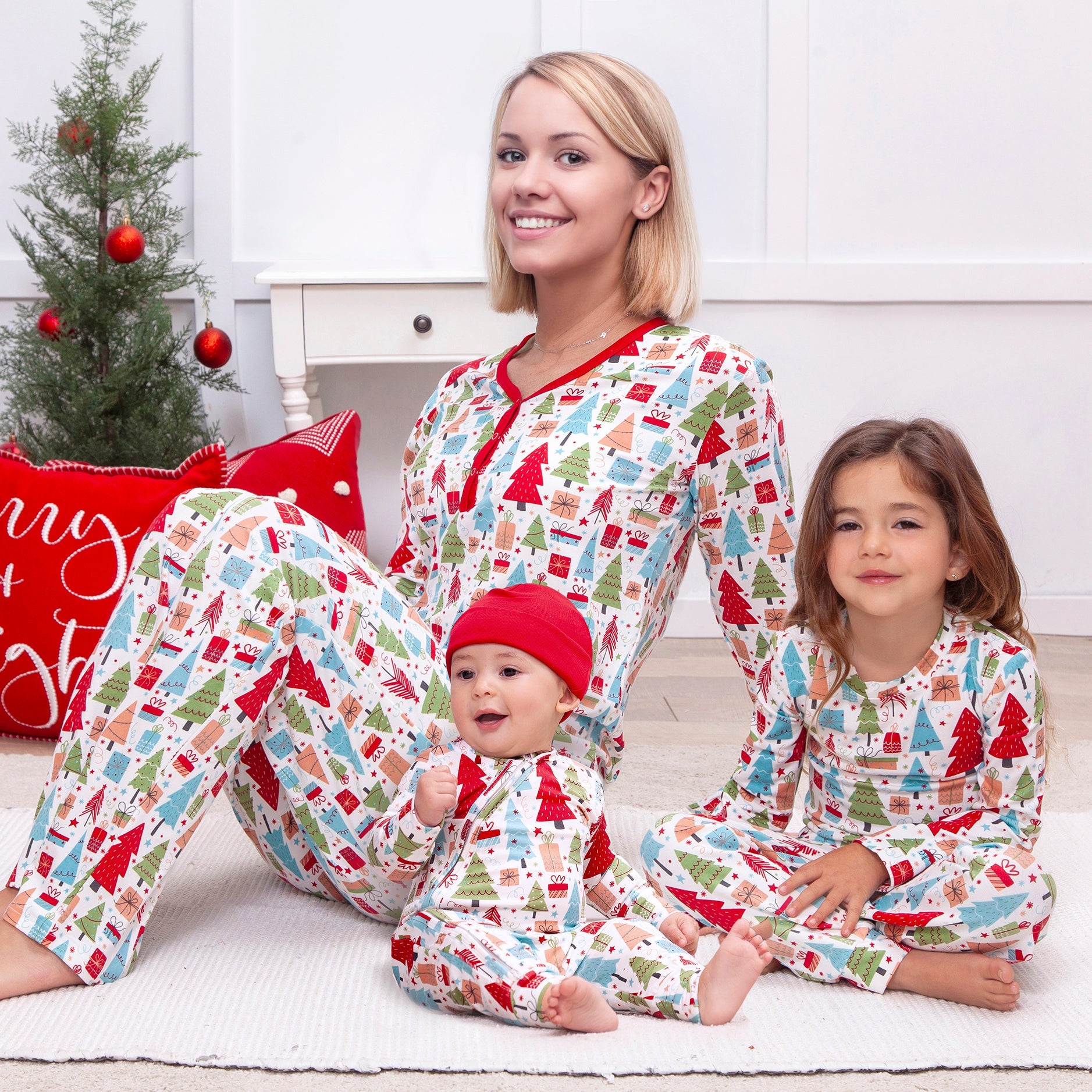 Christmas Merry Baby Bamboo Zipper Romper - Family Matching