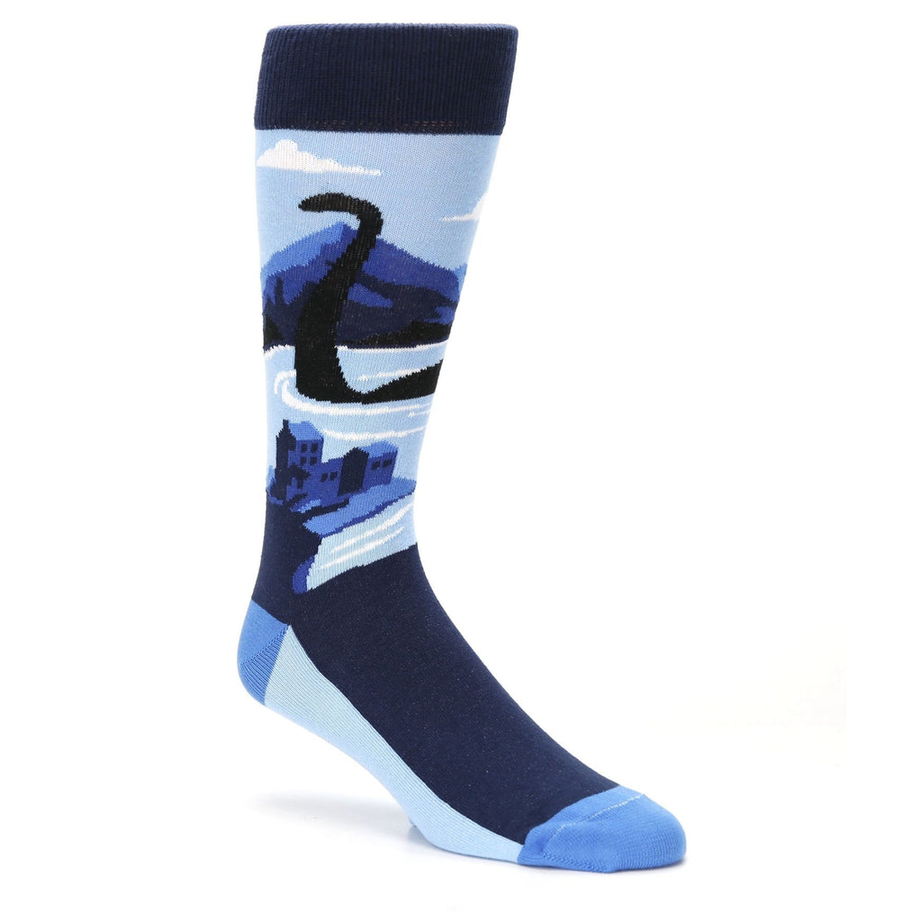 Nessie Loch Ness Monster - USA Made Men's Dress Socks