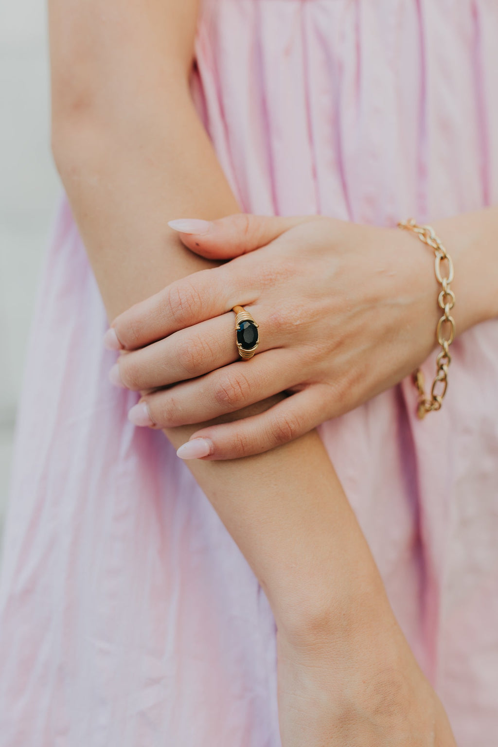The Maddie Ring in Onyx