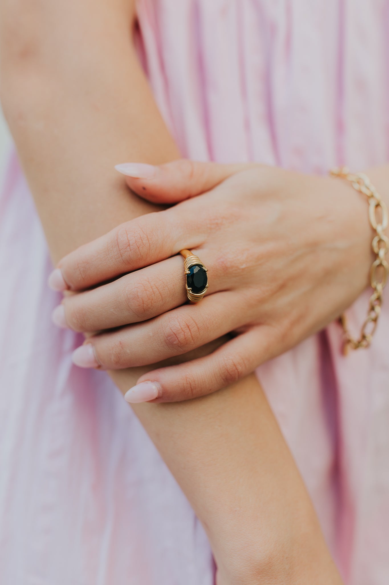 The Maddie Ring in Onyx