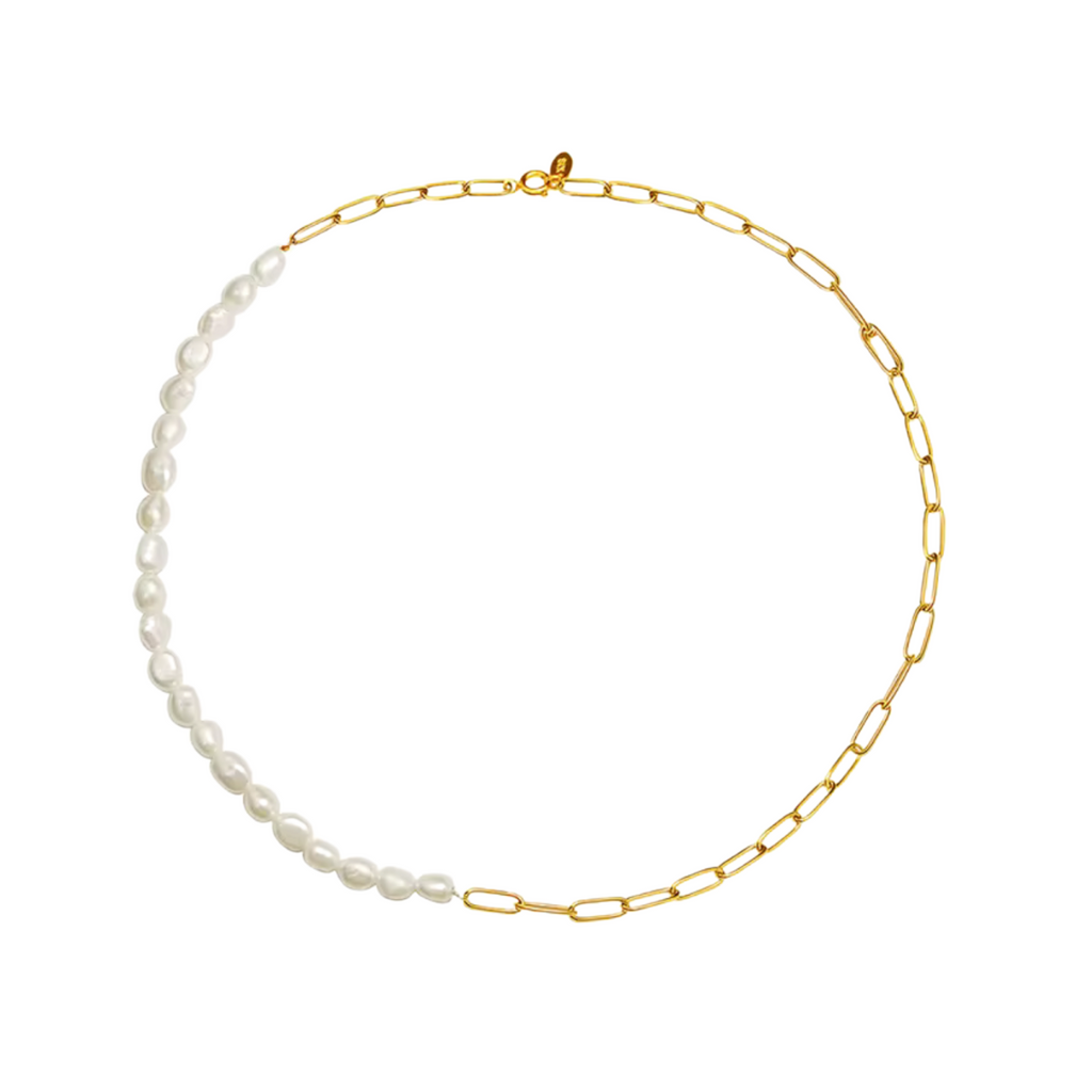 The Maggie Pearl and Gold Necklace
