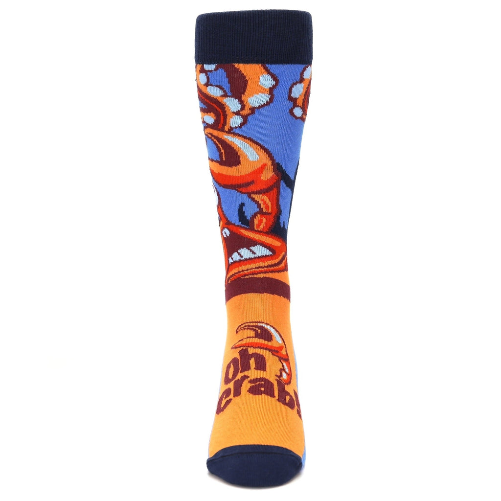 Orange Oh Crab! Men's Dress Socks