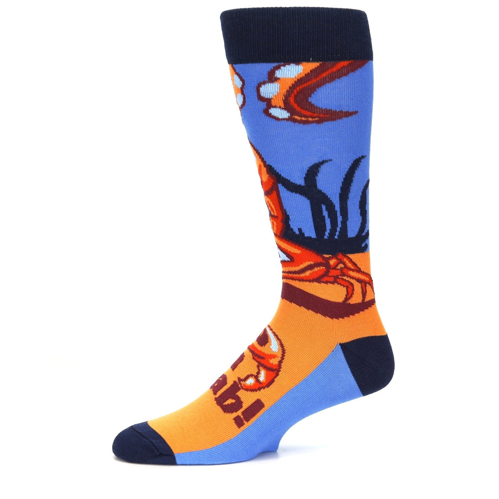 Orange Oh Crab! Men's Dress Socks