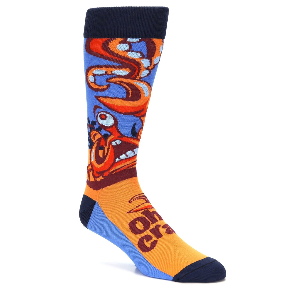 Orange Oh Crab! Men's Dress Socks