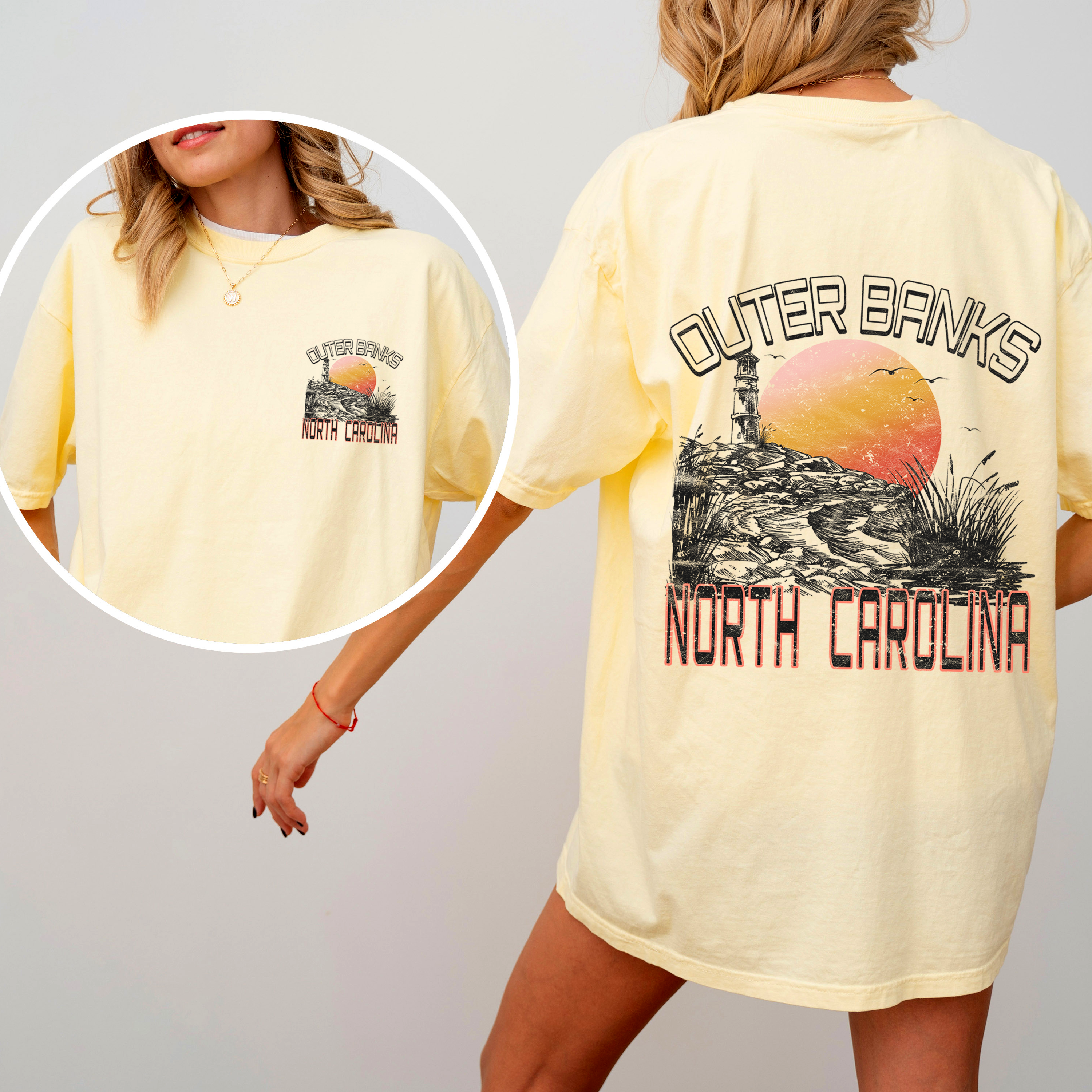 Outer Banks, North Carolina, Beach, OBX, Summer, Comfort Colors T-Shirt