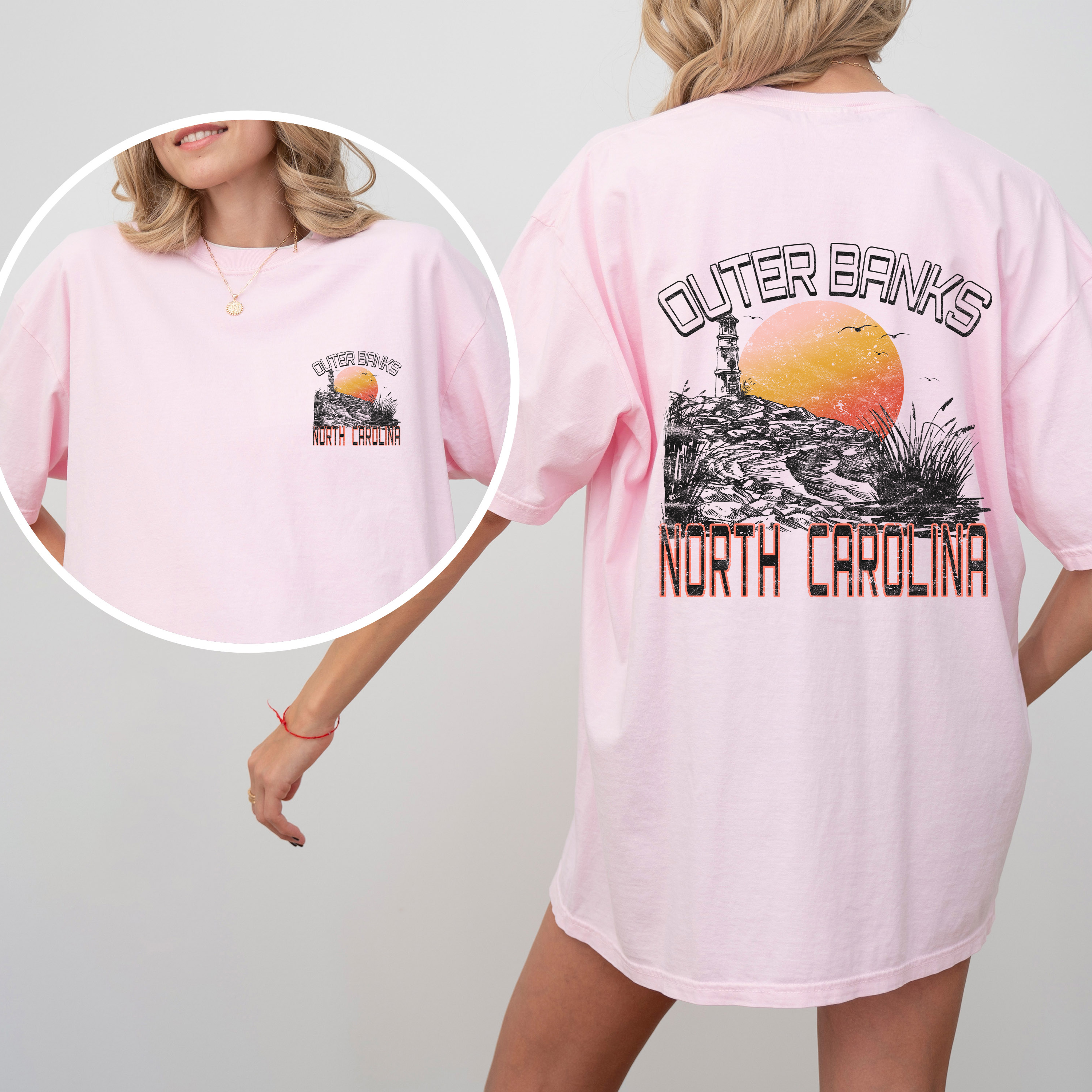 Outer Banks, North Carolina, Beach, OBX, Summer, Comfort Colors T-Shirt