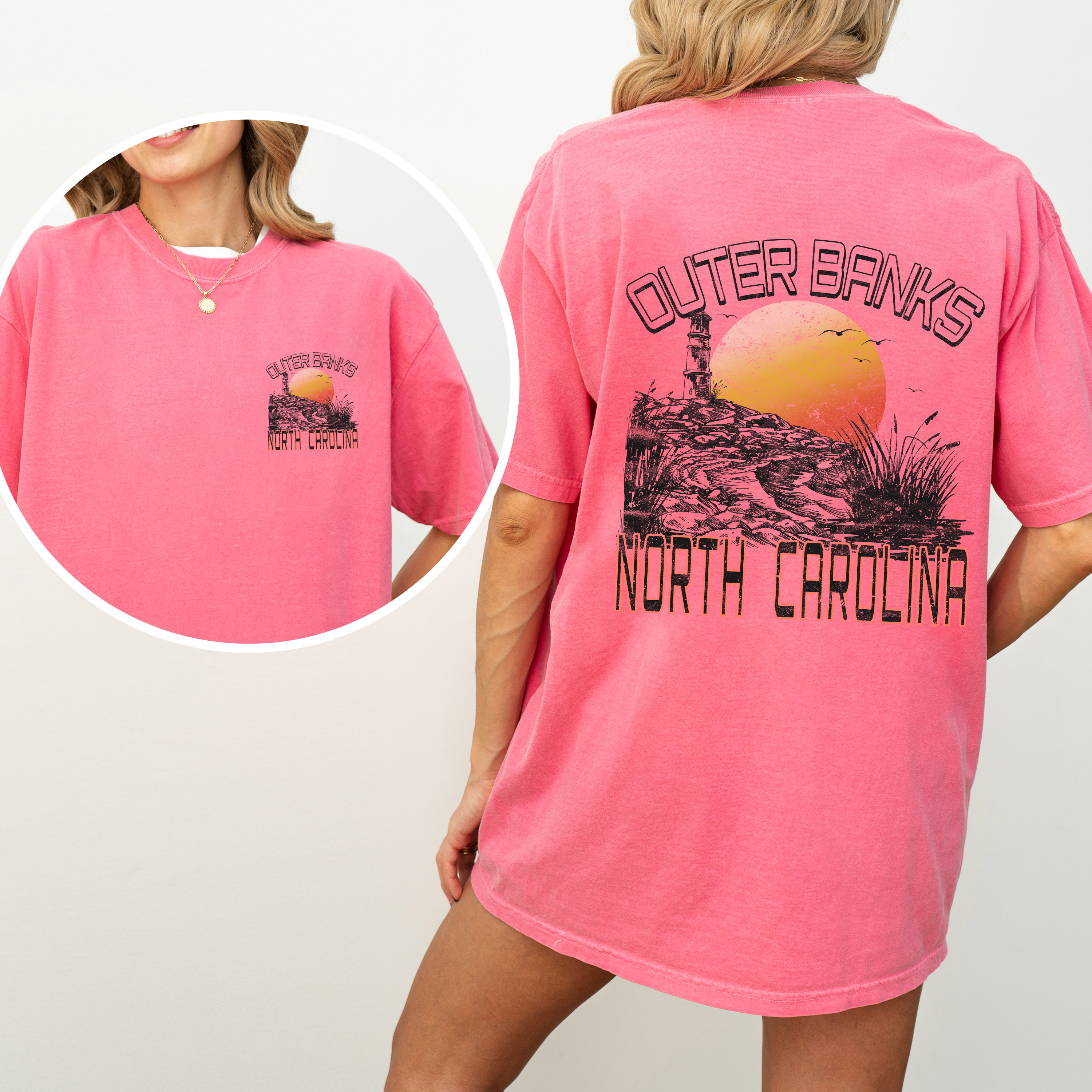 Outer Banks, North Carolina, Beach, OBX, Summer, Comfort Colors T-Shirt