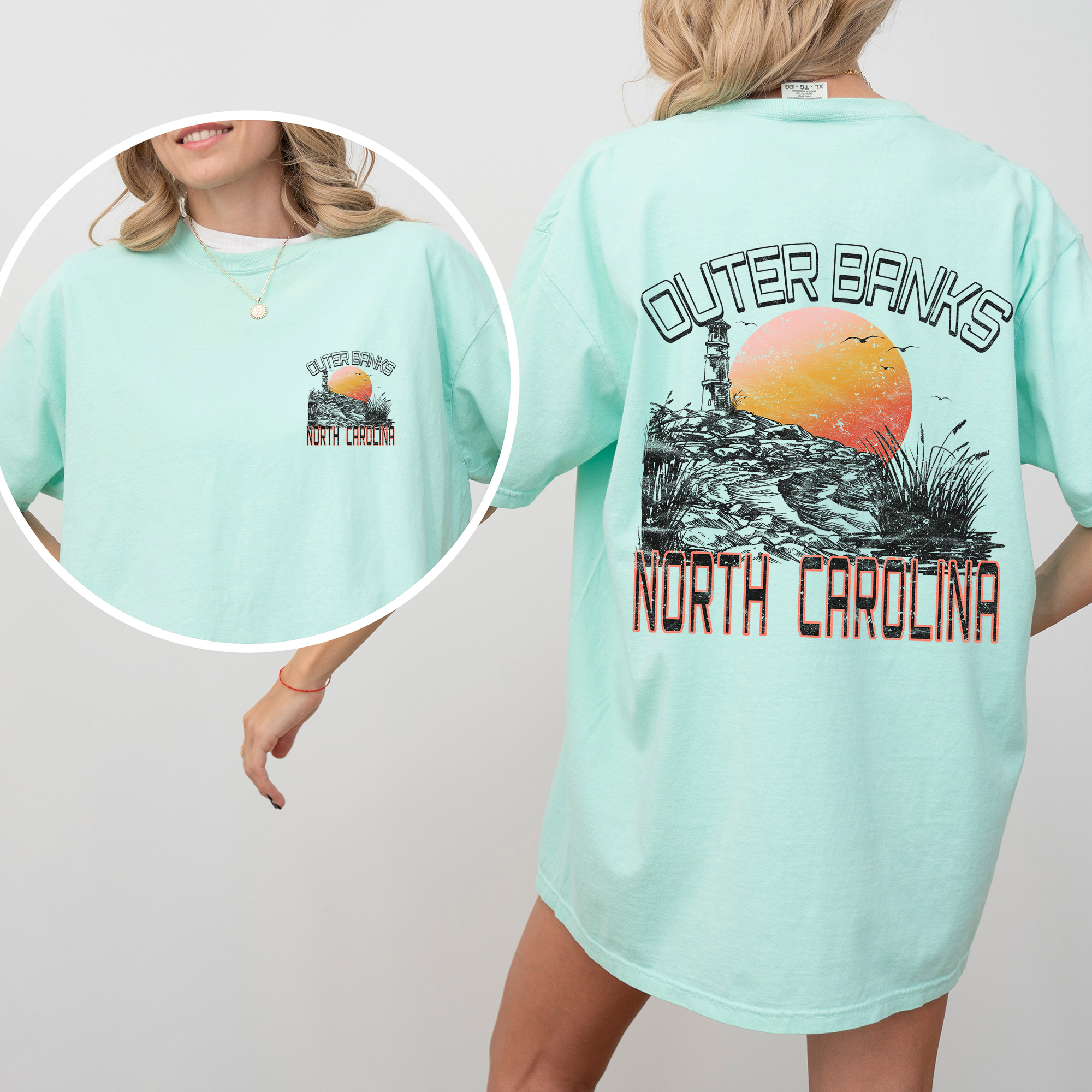 Outer Banks, North Carolina, Beach, OBX, Summer, Comfort Colors T-Shirt