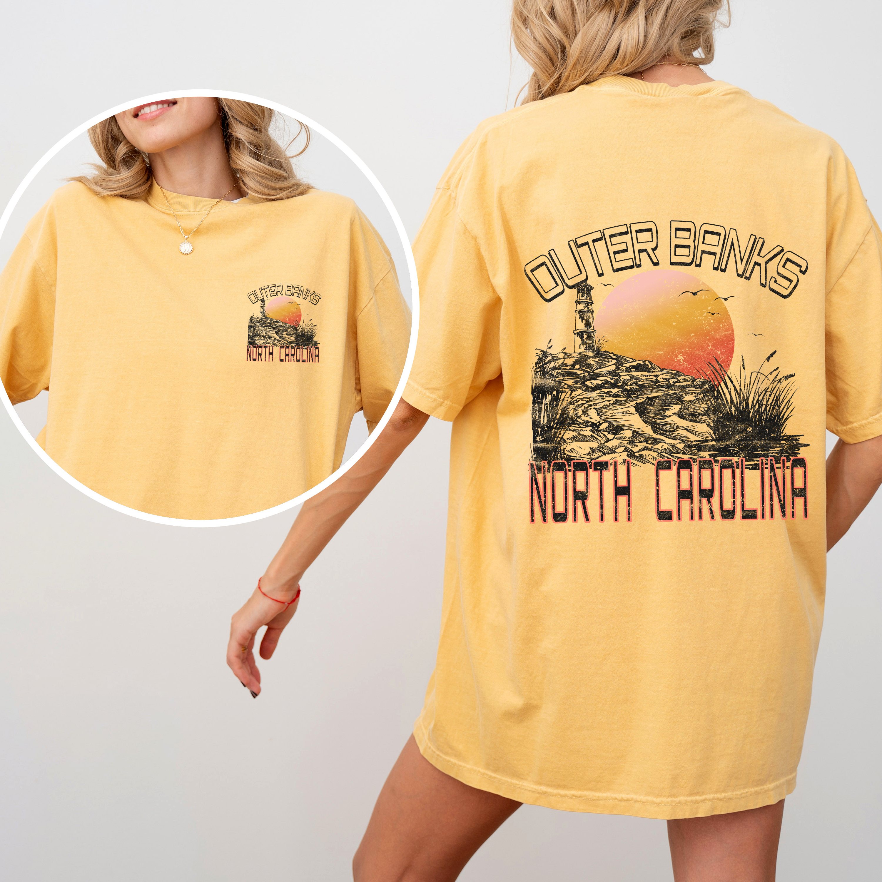 Outer Banks, North Carolina, Beach, OBX, Summer, Comfort Colors T-Shirt