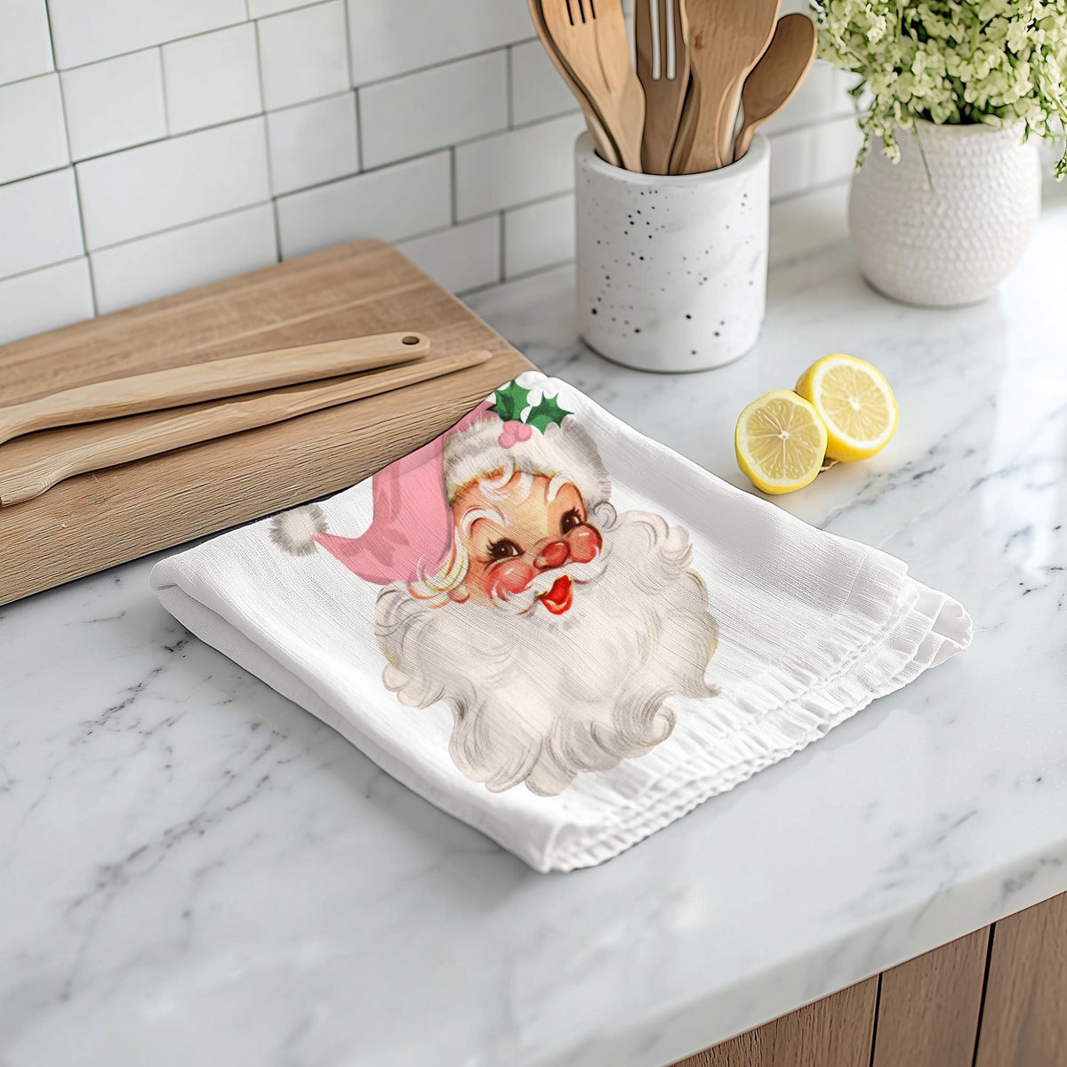 Vintage Pink Santa