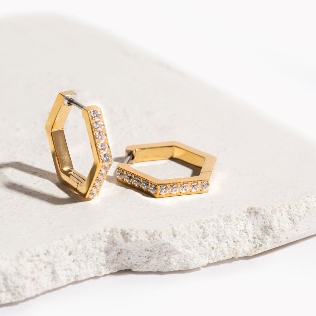 Pavé Friday Hoop Earrings