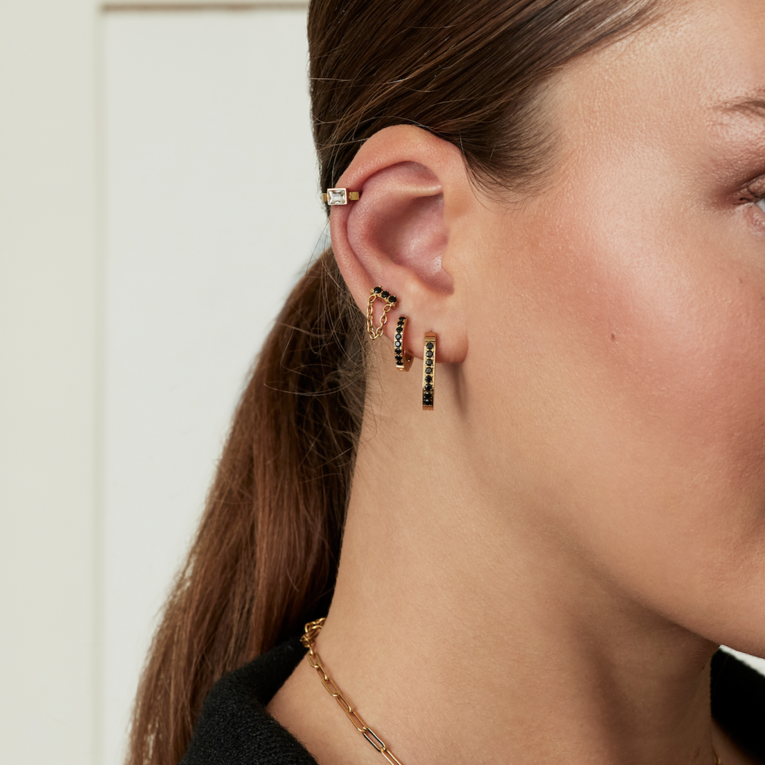 Pavé Trendsetter Hoop Earrings