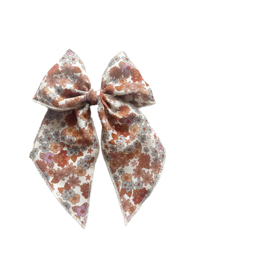 Fall Retro Floral Elle Bow