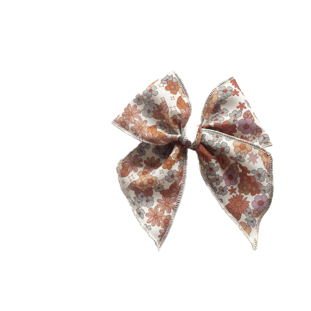 Fall Retro Floral Elle Bow