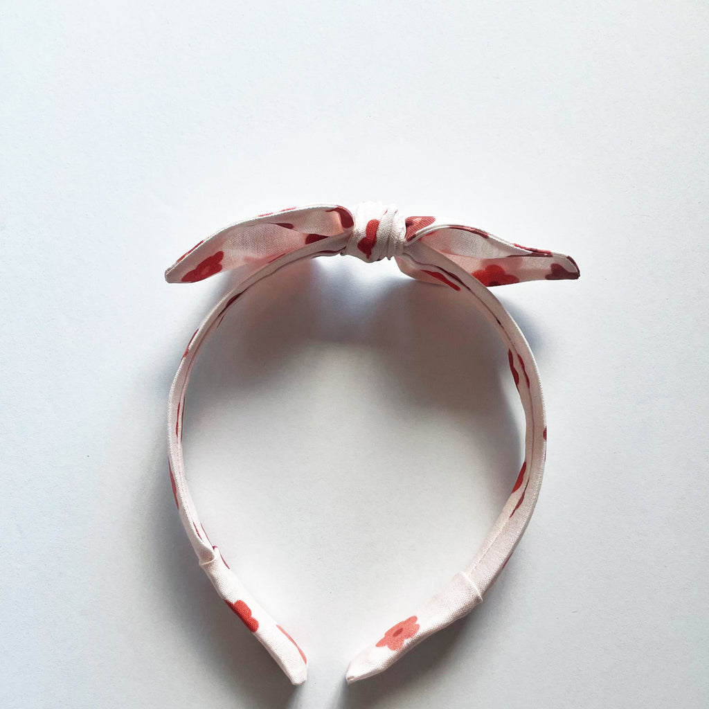 Fall Daisies on Cream Retro Top Knot Headband