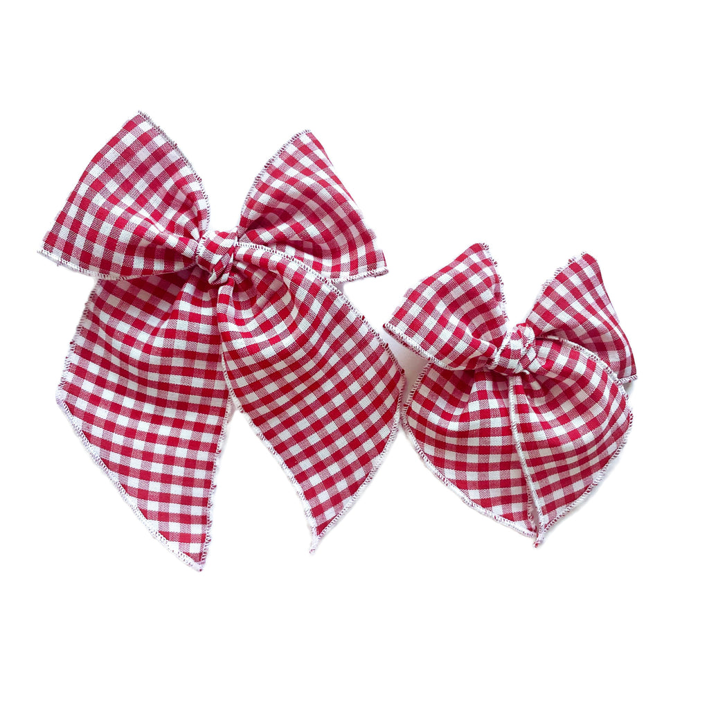 Vintage Red Gingham Elle Bow
