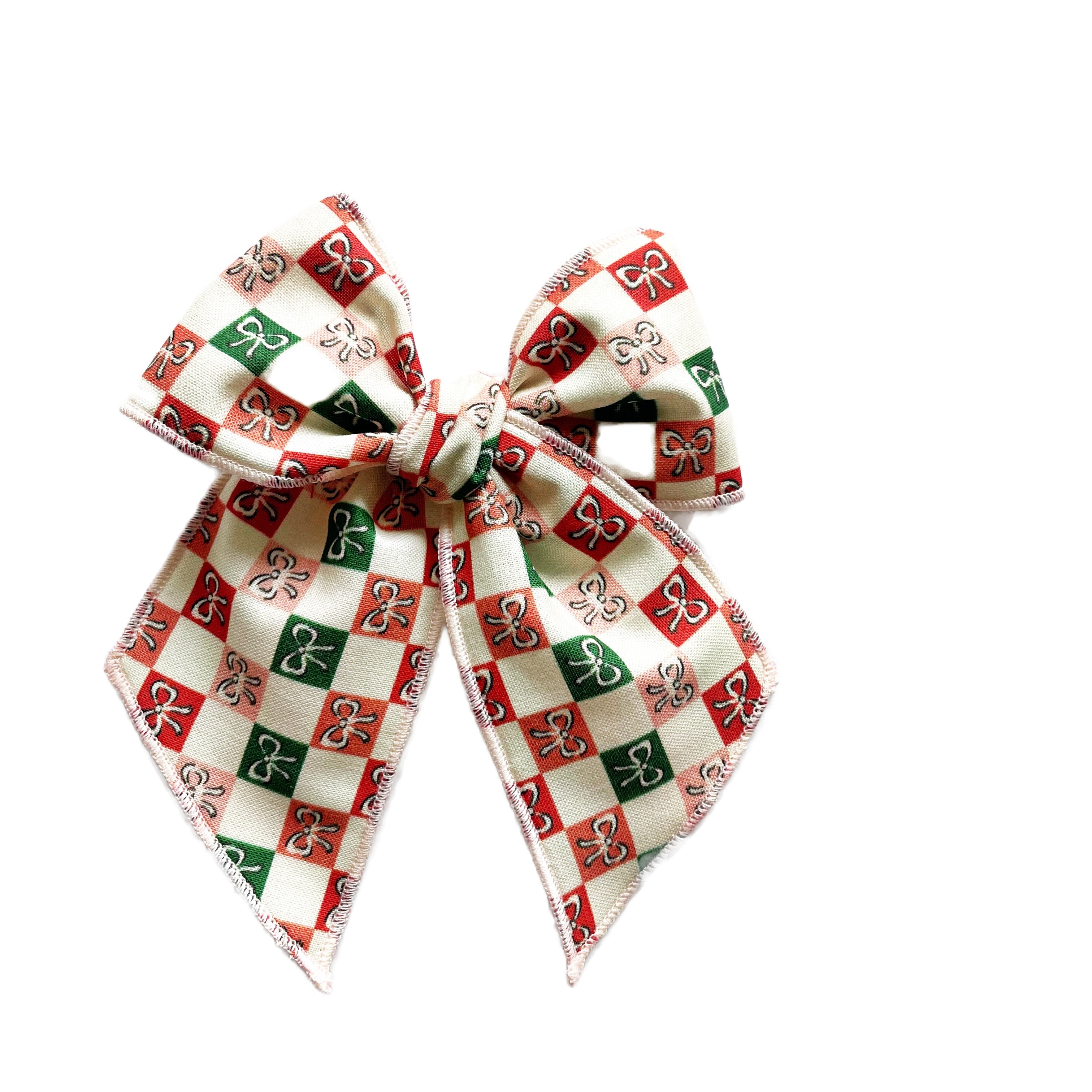 Checkered Holiday Bows Elle Bow