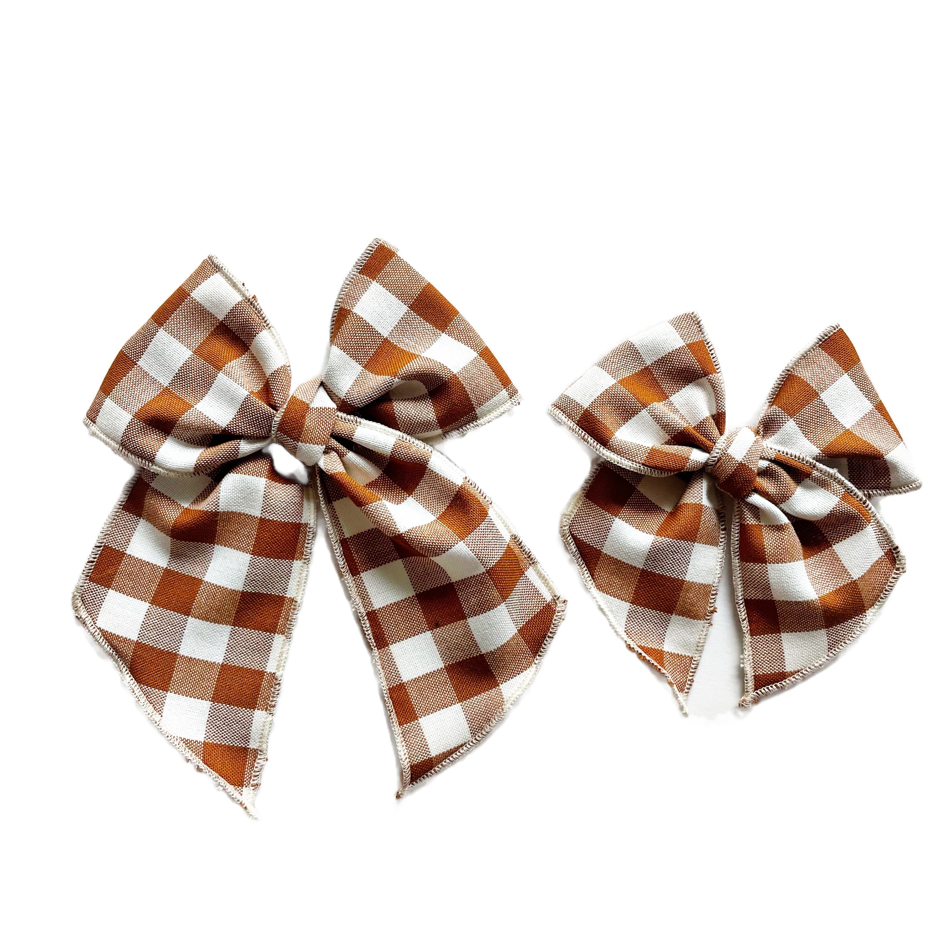 Chestnut Gingham Elle Bow