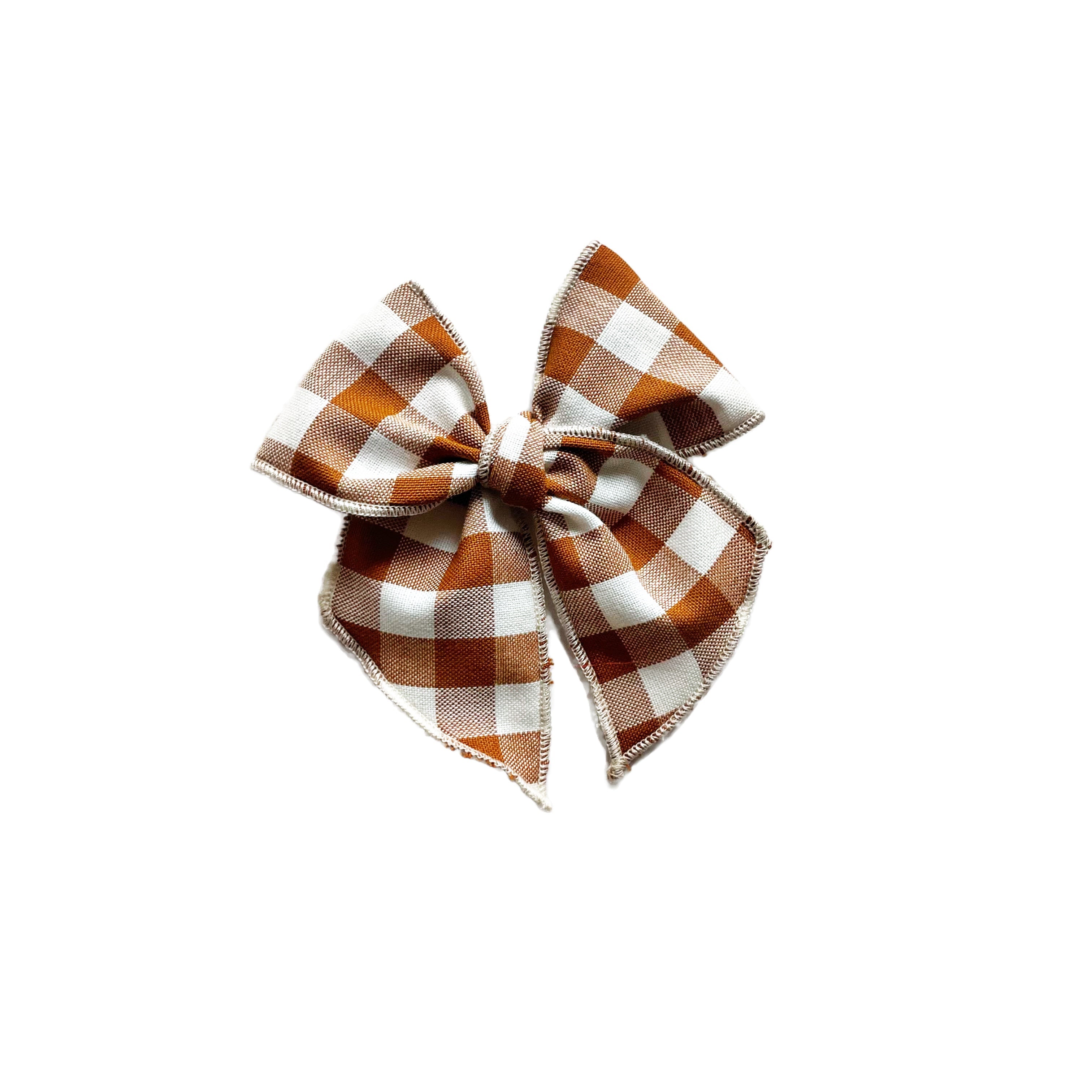 Chestnut Gingham Elle Bow