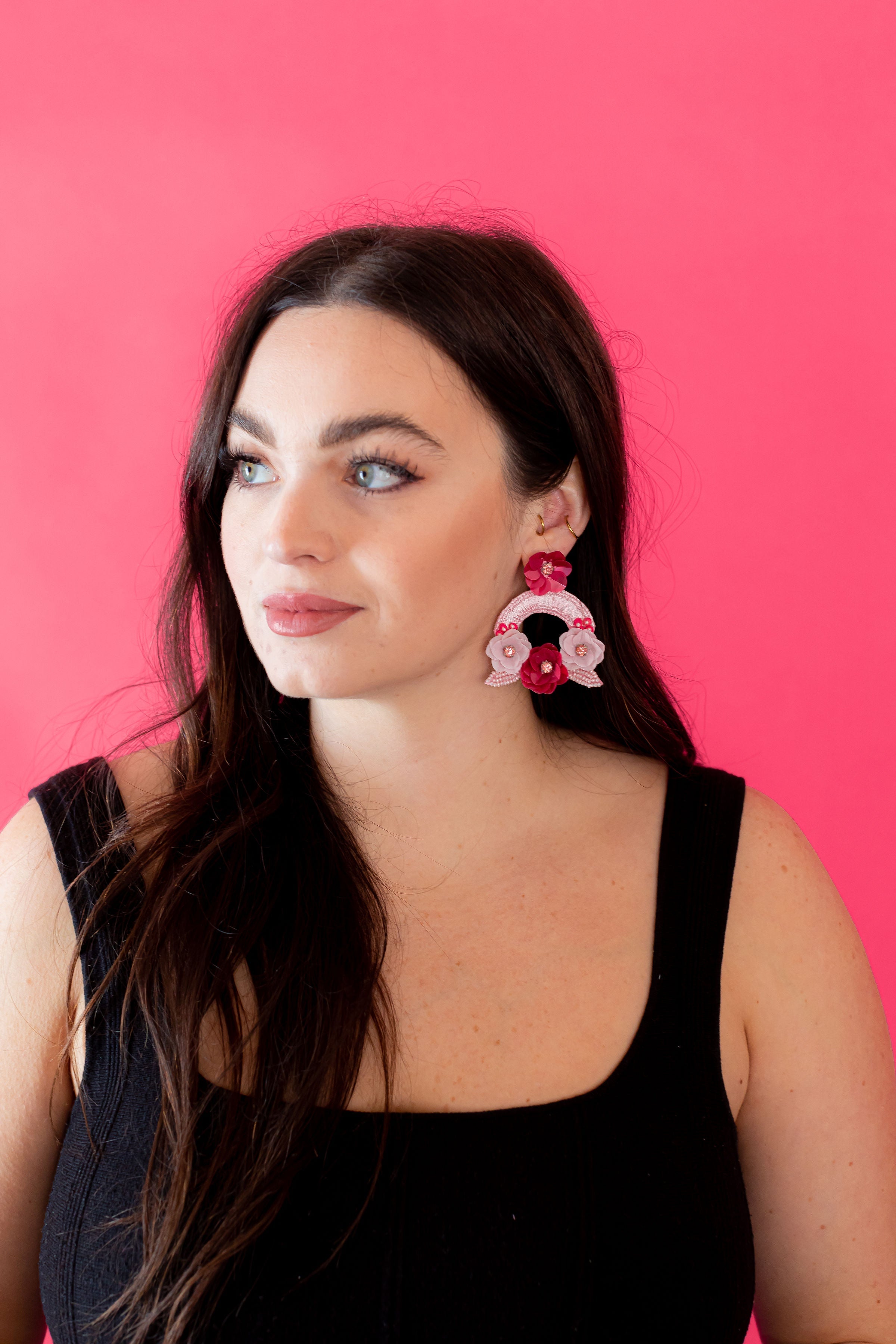 Lucy Earrings - Pink