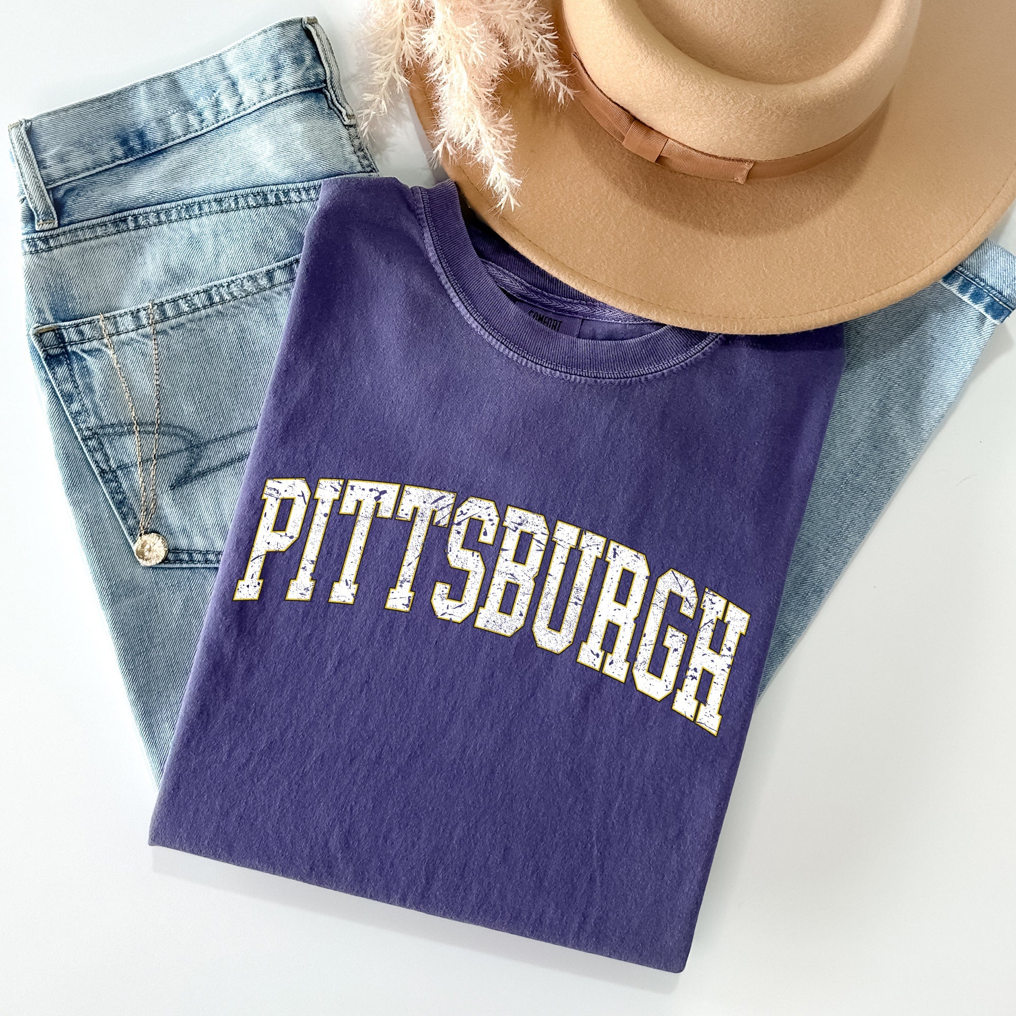 Pittsburgh, Football, Sports, Game Day, Big Game, Touchdown, Tailgate Party, University, College, State Tshirt Comfort Colors T-Shirt