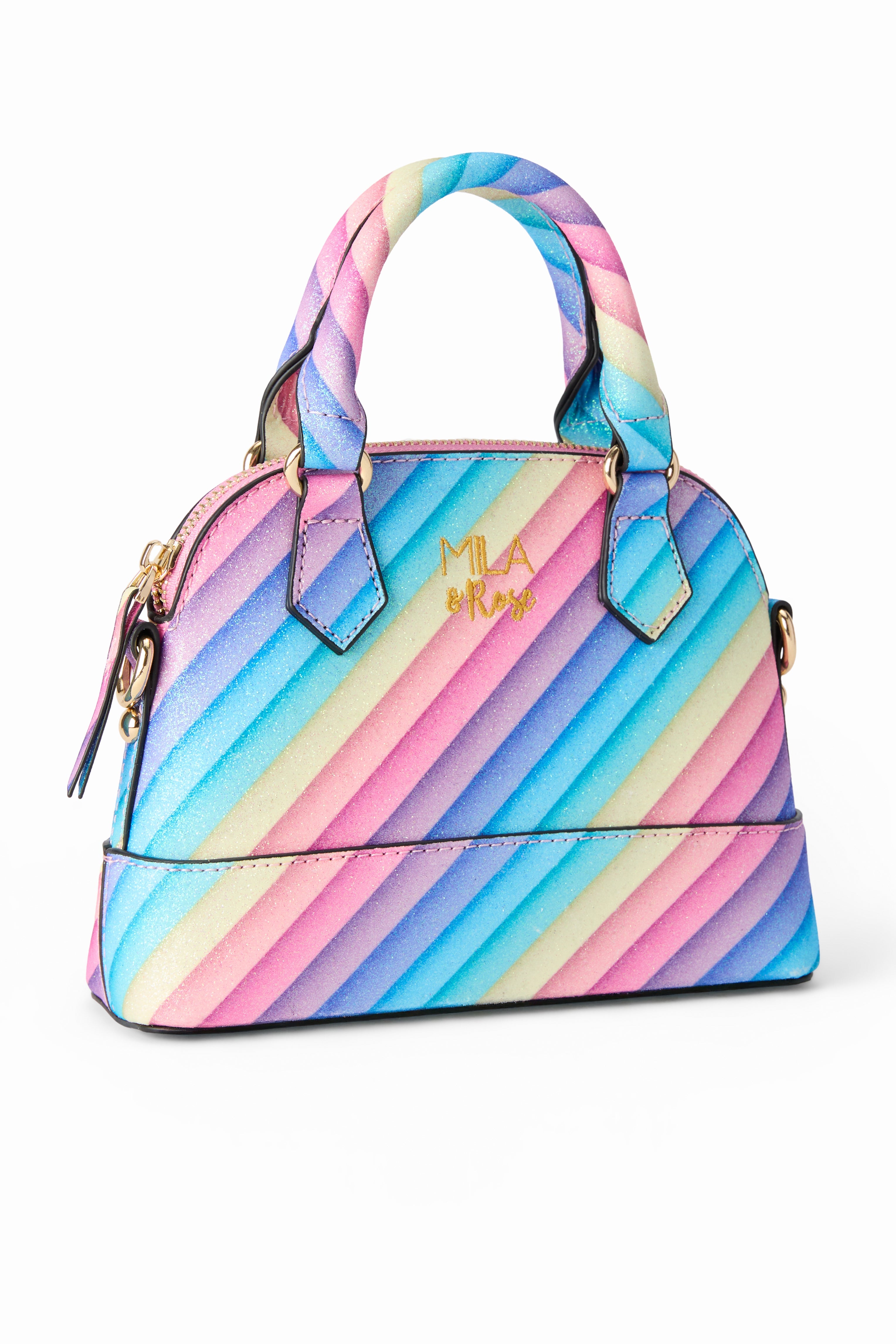 Rainbow Glitter Girl's Crossbody Purse