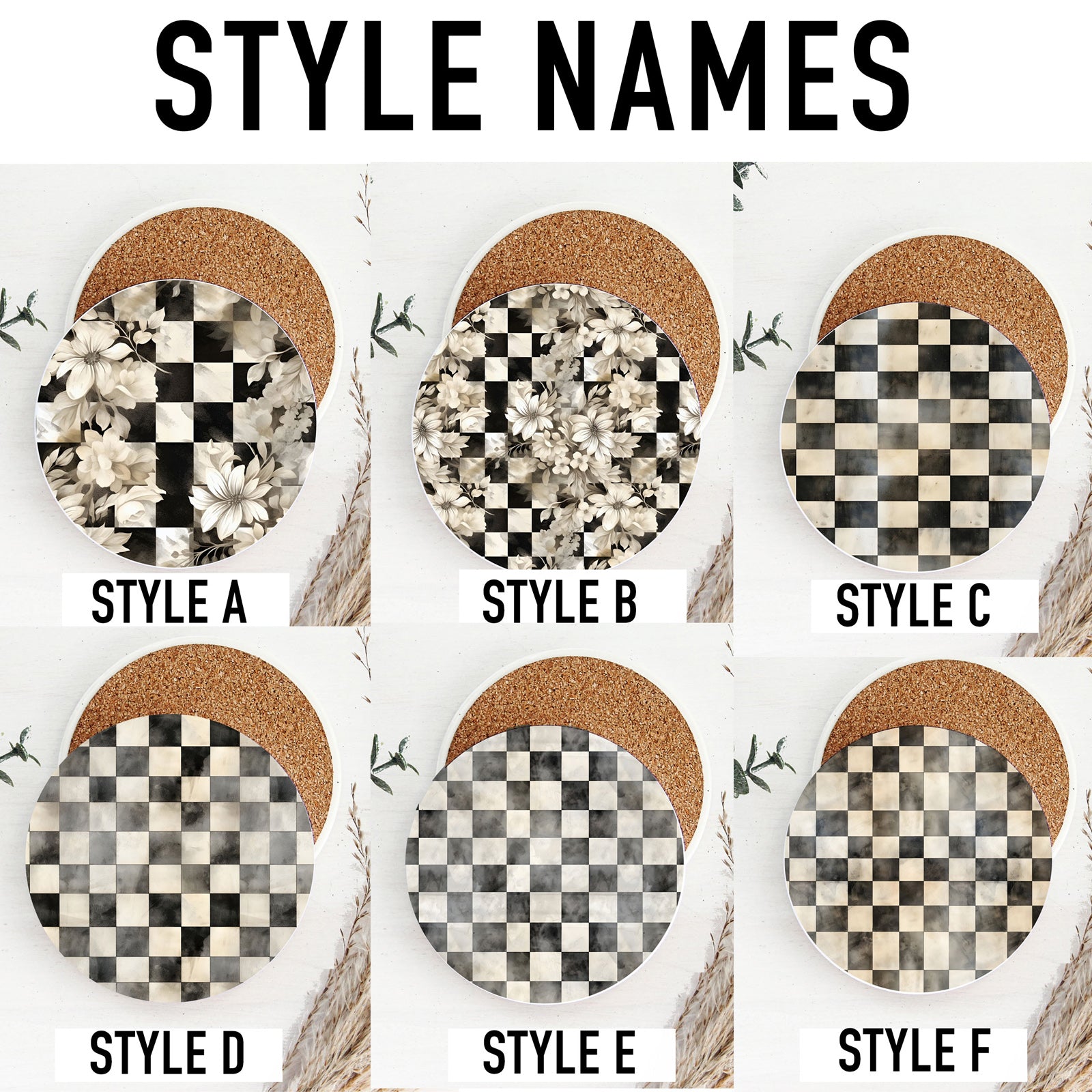 Courtly Check Coasters