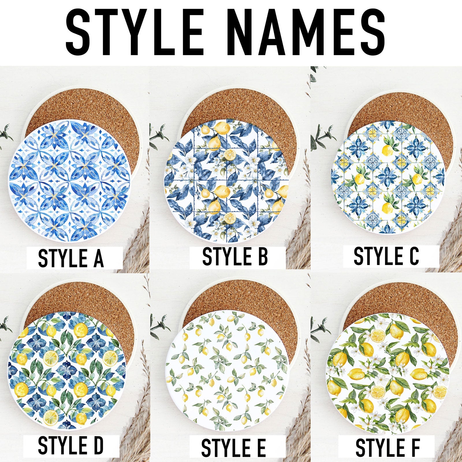 Mediterranean Lemon Coasters