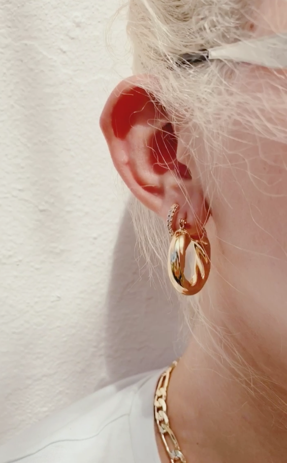 Gold Twist Hoops