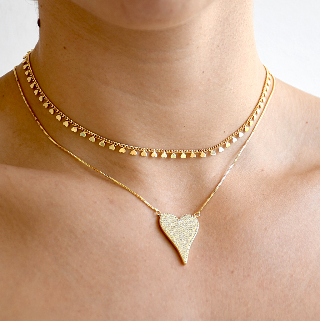 Pave Heart Set