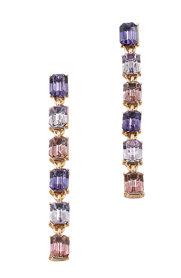 Jill Drop Earrings - Purple