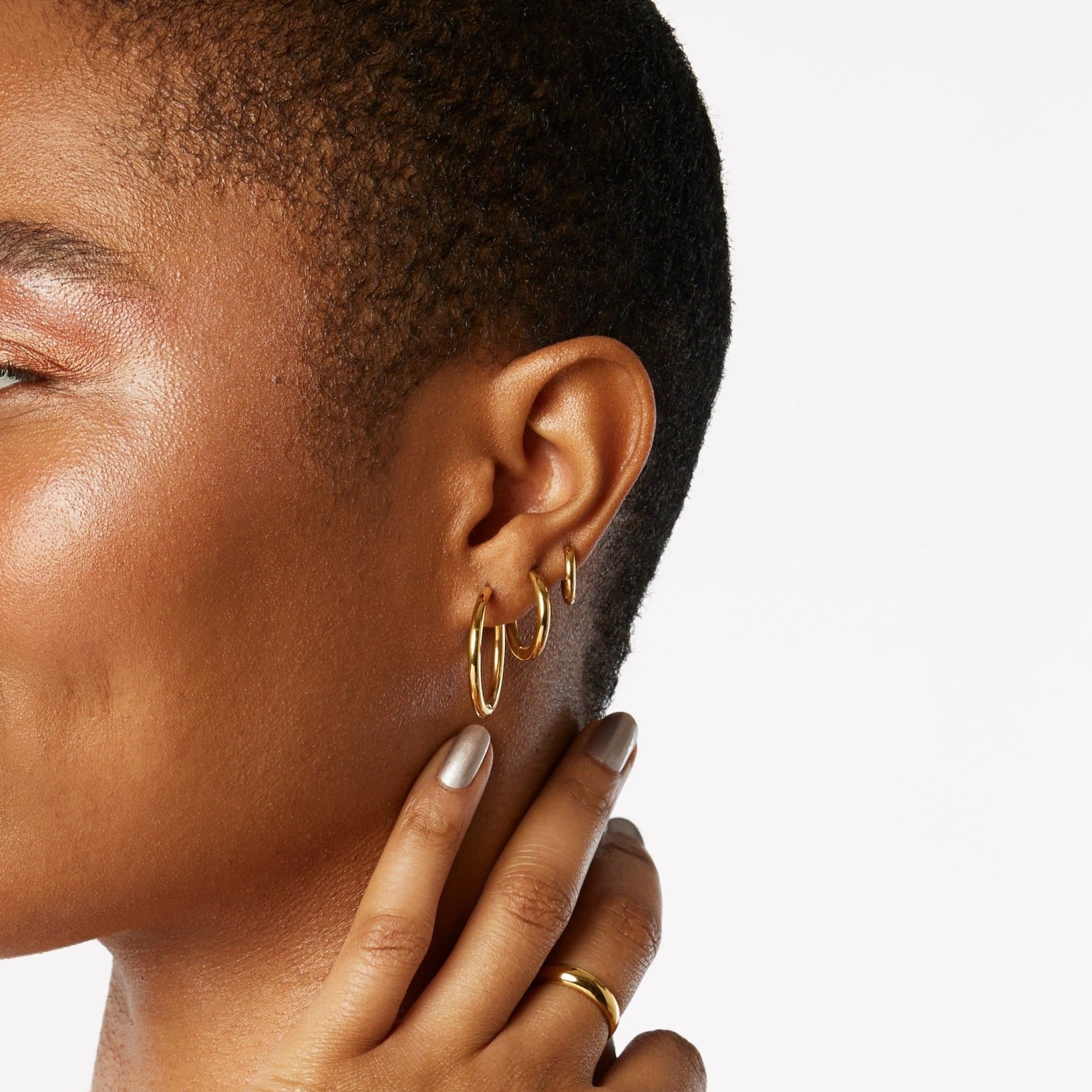 Large Rooftop Hoop Earrings