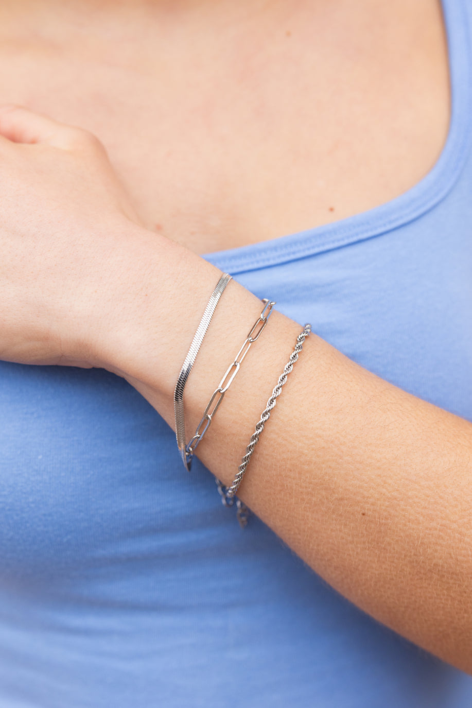 Luxe Silver Rope Bracelet