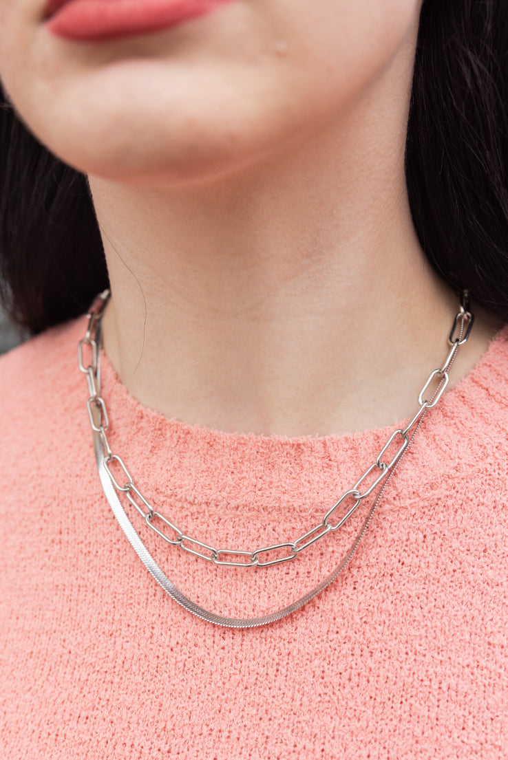 Luxe Silver Herringbone Chain - 20"