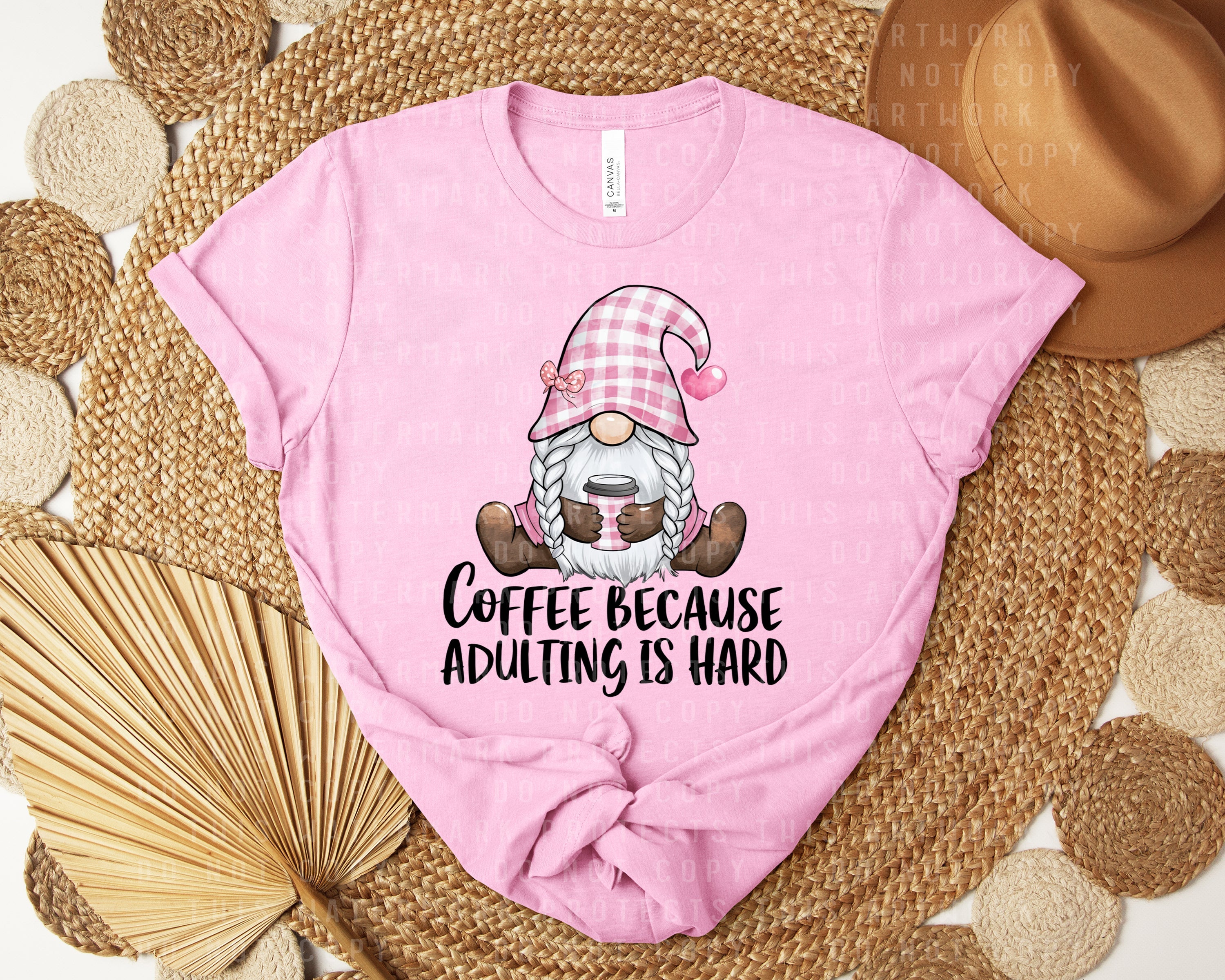Coffee Because Adulting is Hard Graphic Tee