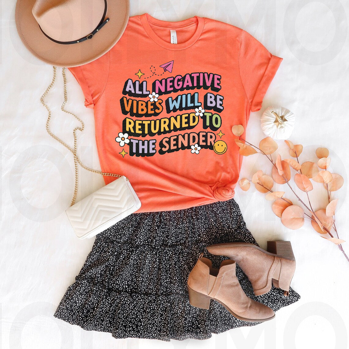 All Negative Vibes Will Be Returned to Sender Graphic Tee