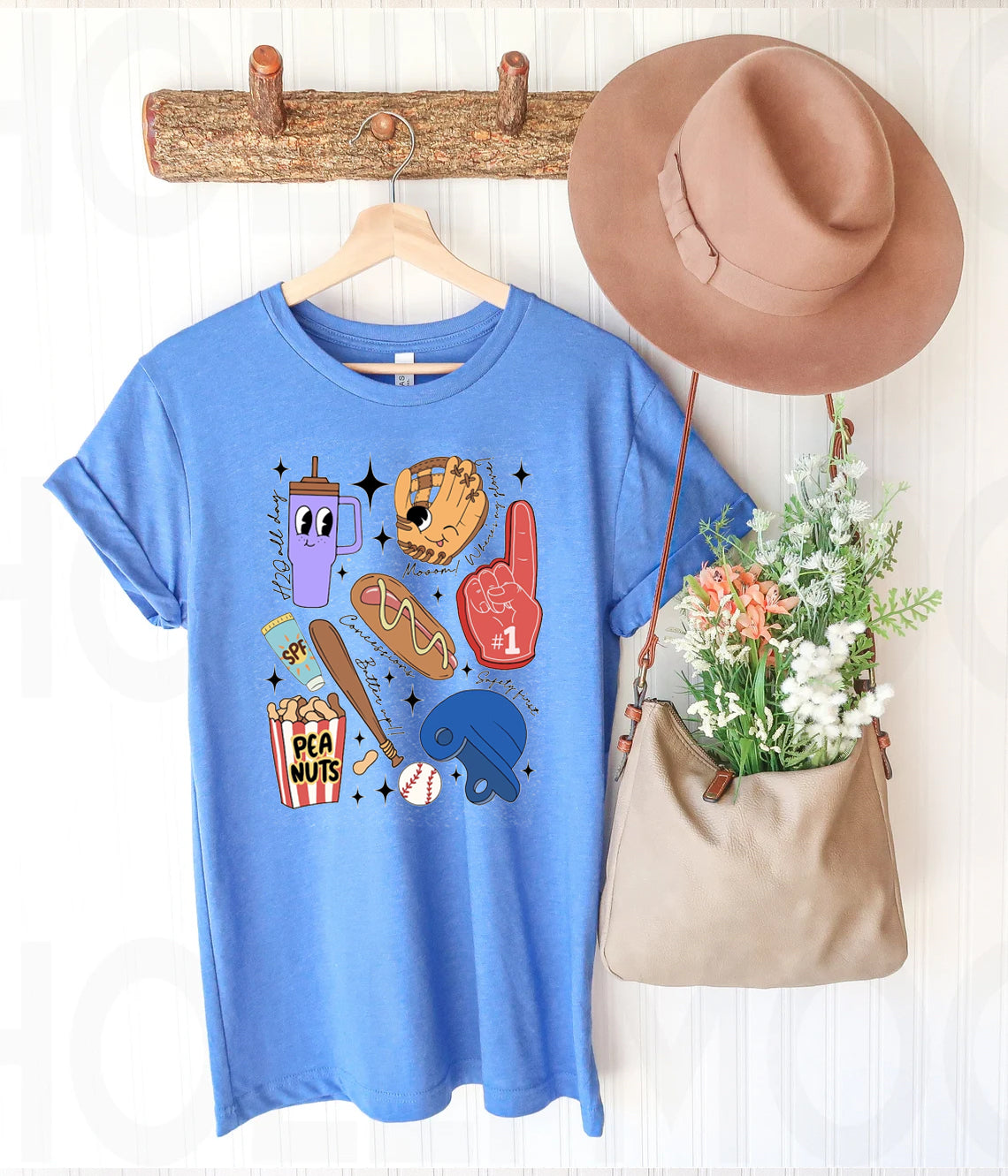 Baseball Icons Graphic Tee