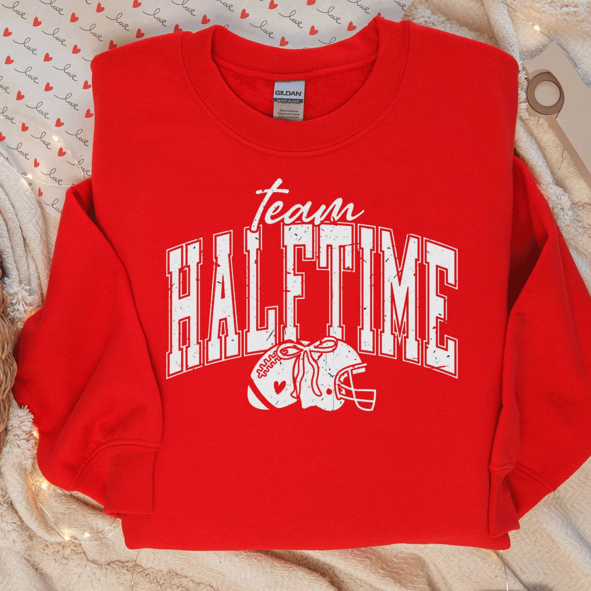 Team Halftime Superbowl Party T-Shirt, Football Party Tee, Funny Game Day Shirt Gift for Mom, Dad, Comfort Colors Oversized Look