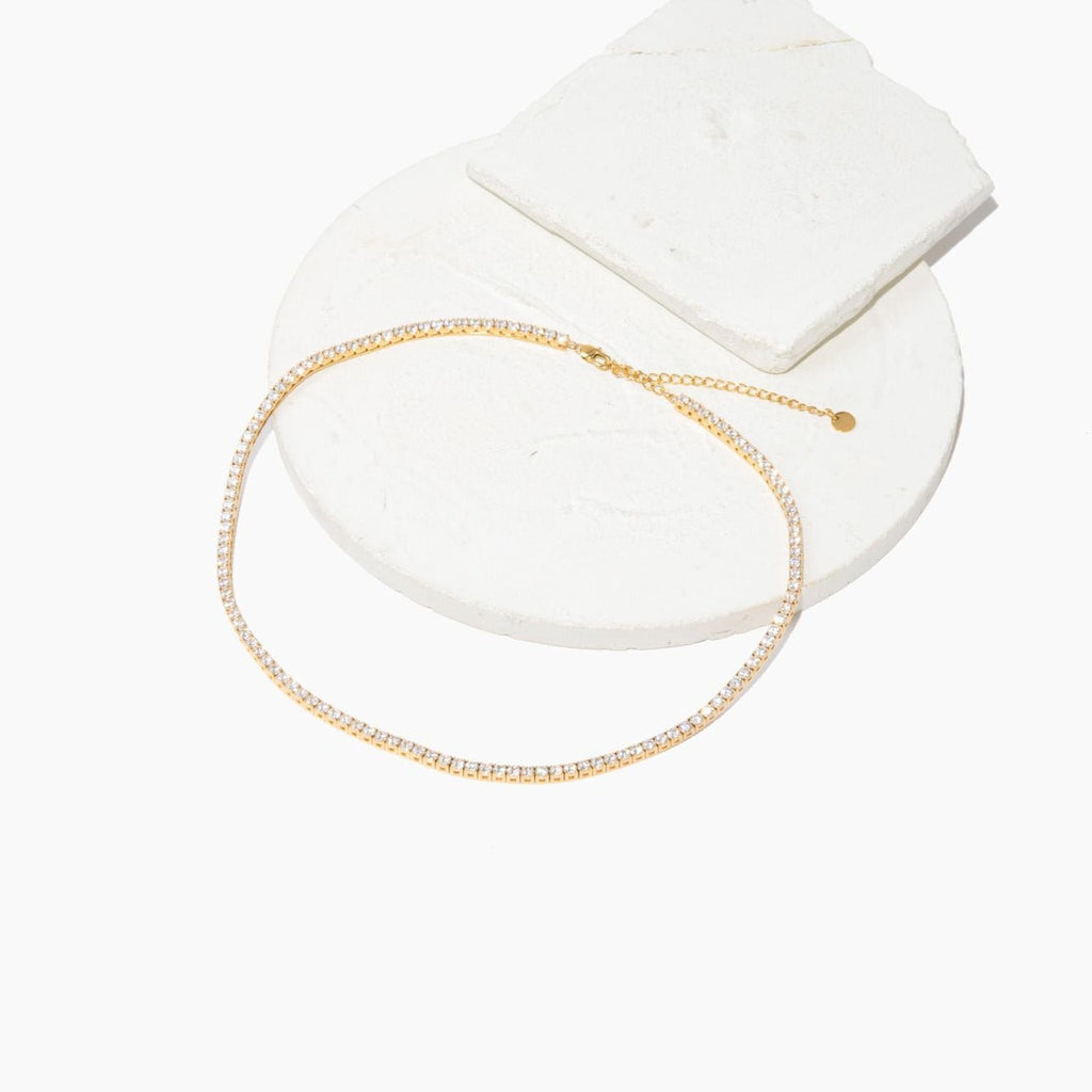 Thin Tennis Necklace