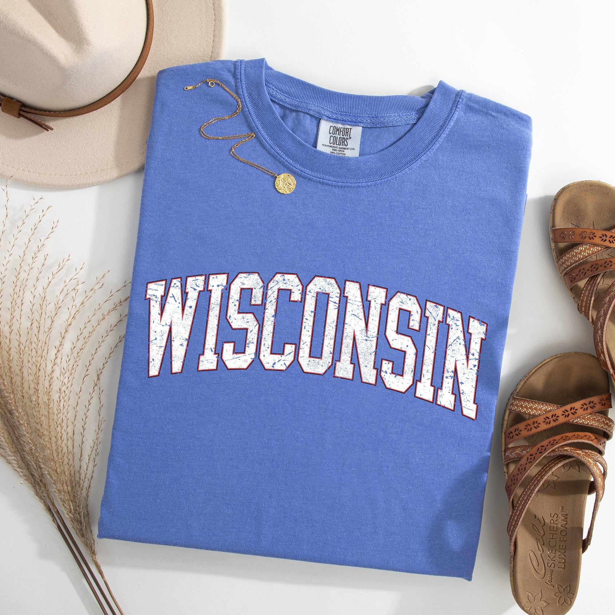 Wisconsin, Football, Sports, Game Day, Big Game, Touchdown, Tailgate Party, University, College, State Tshirt Comfort Colors T-Shirt