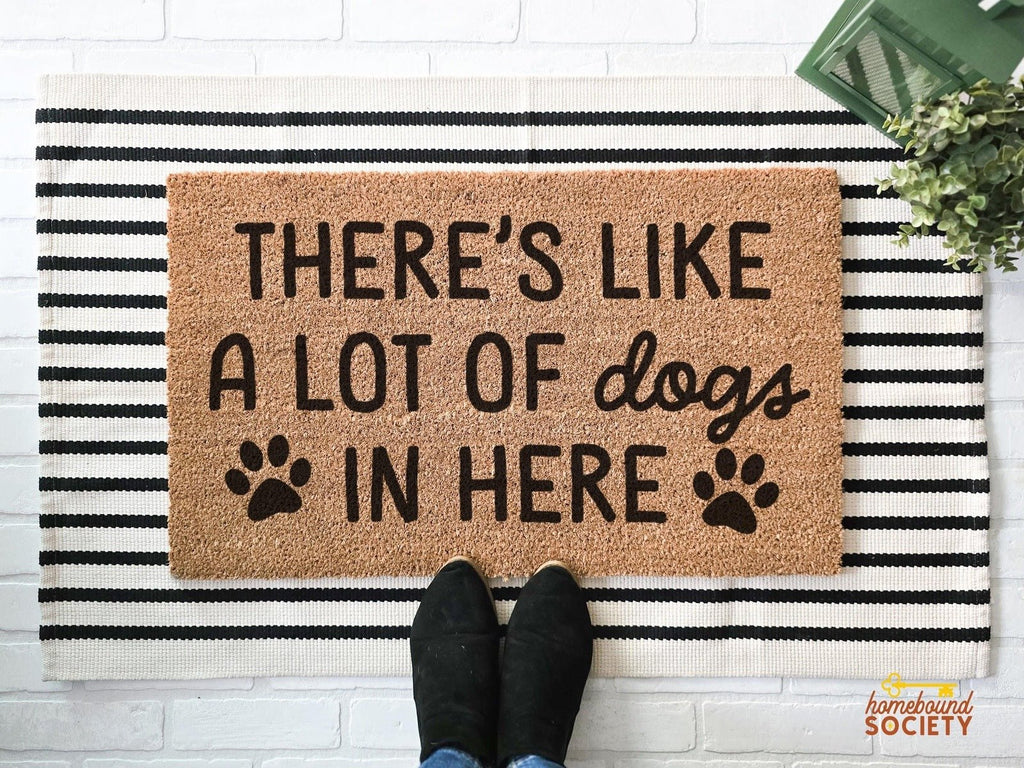 A Lot of Dogs Funny Doormat