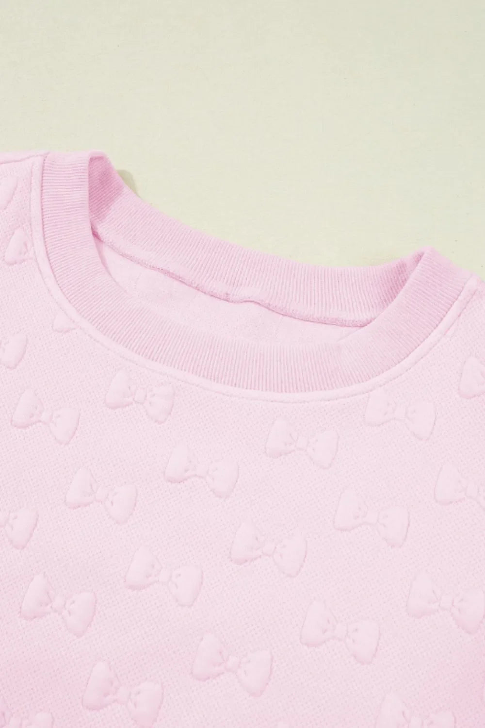 Bow Jacquard Ruffle Cap Sleeve Top and Shorts Set