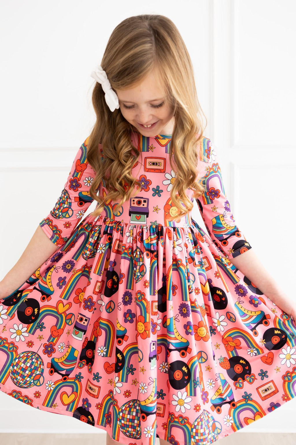 SALE Put Your Records On Twirl Dress