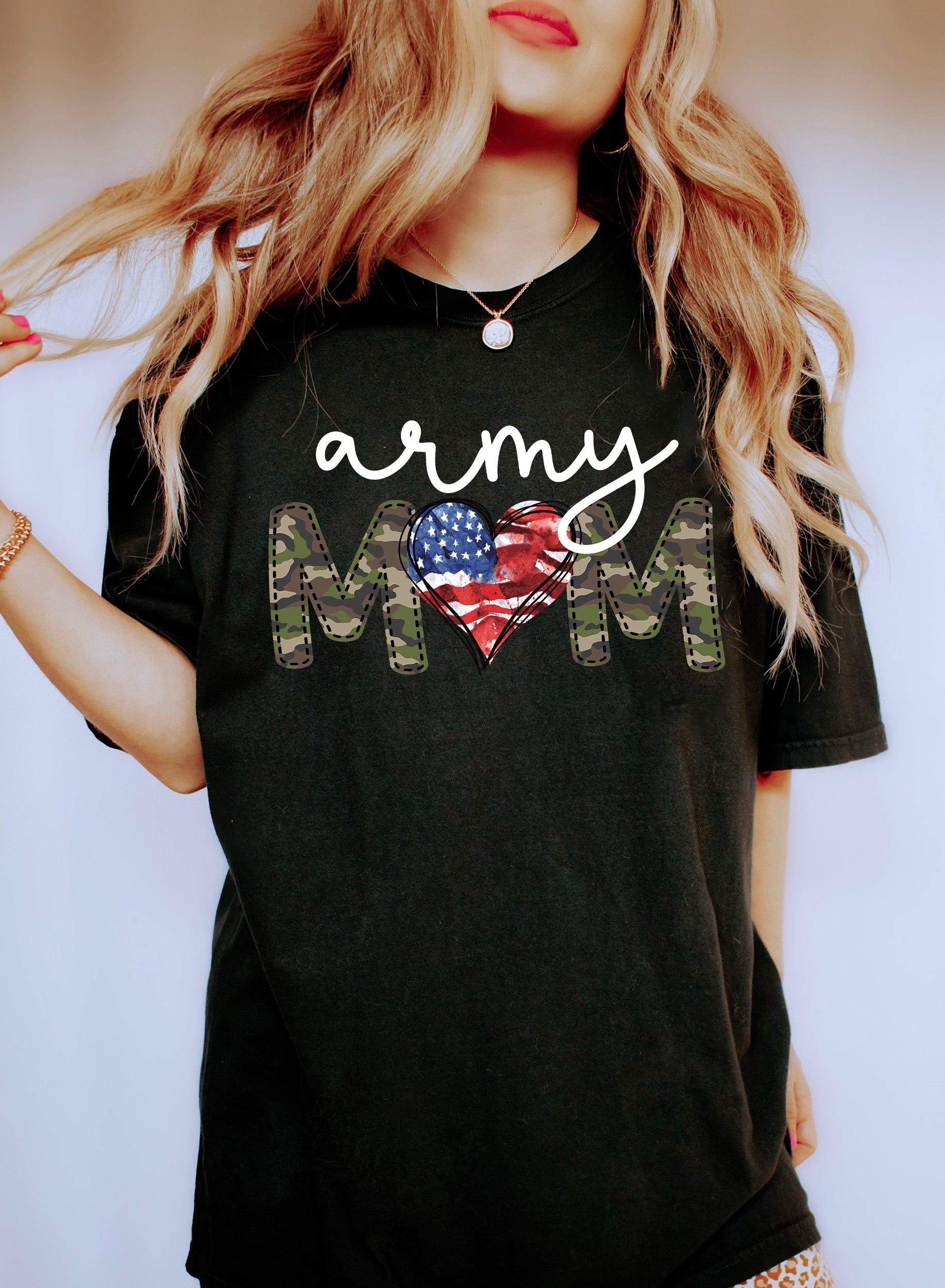 Army Mom Comfort Colors Tshirt