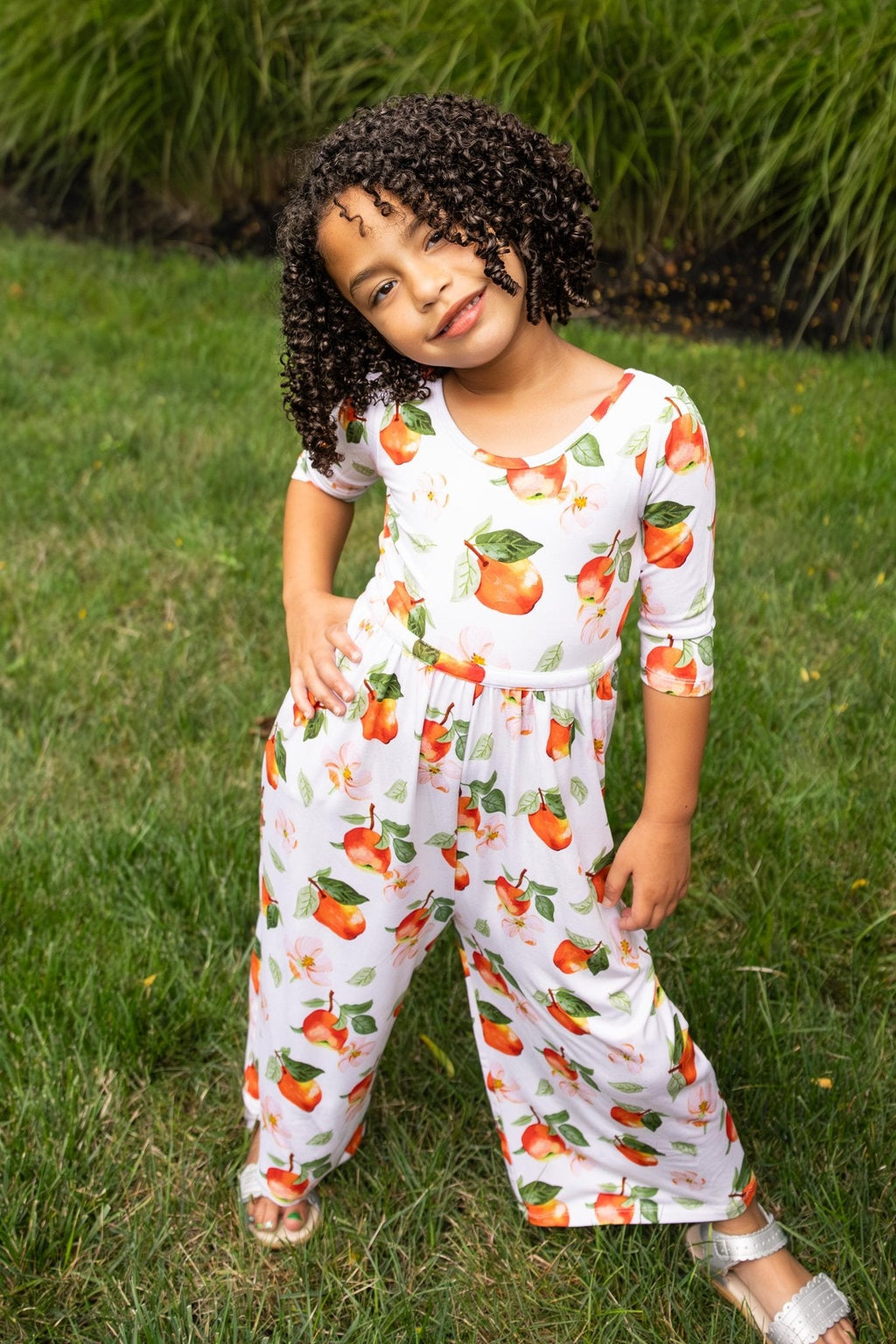 Awesome Apples Wide Leg Romper