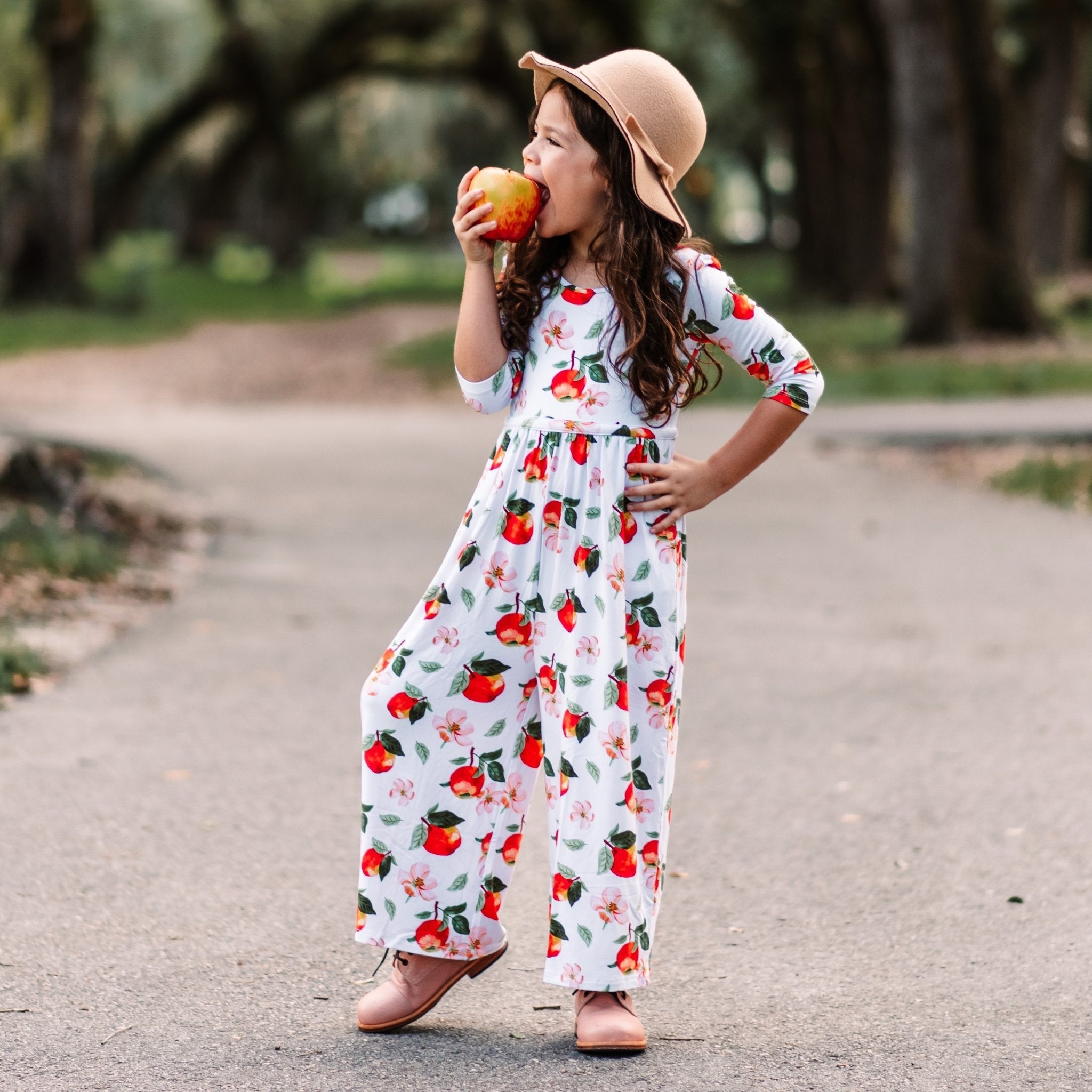 Awesome Apples Wide Leg Romper